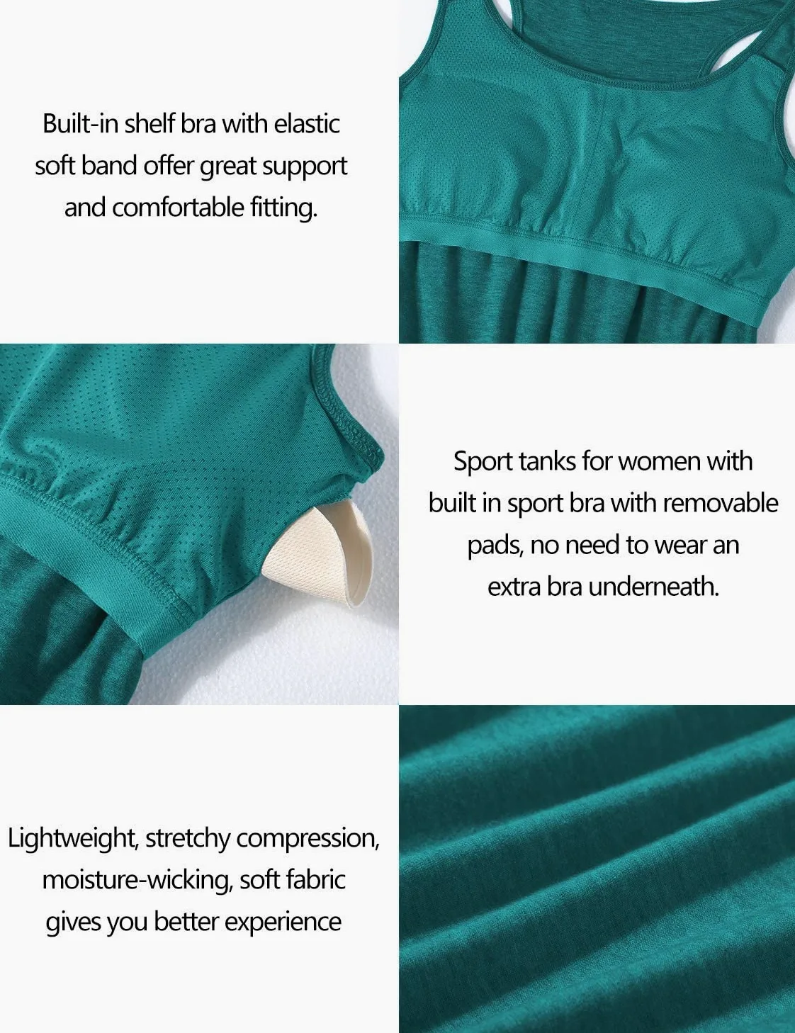 Cestyle Camiseta sin mangas para mujer con brasier integrado, espalda cruzada, yoga, entrenamiento, deportes, ropa deportiva