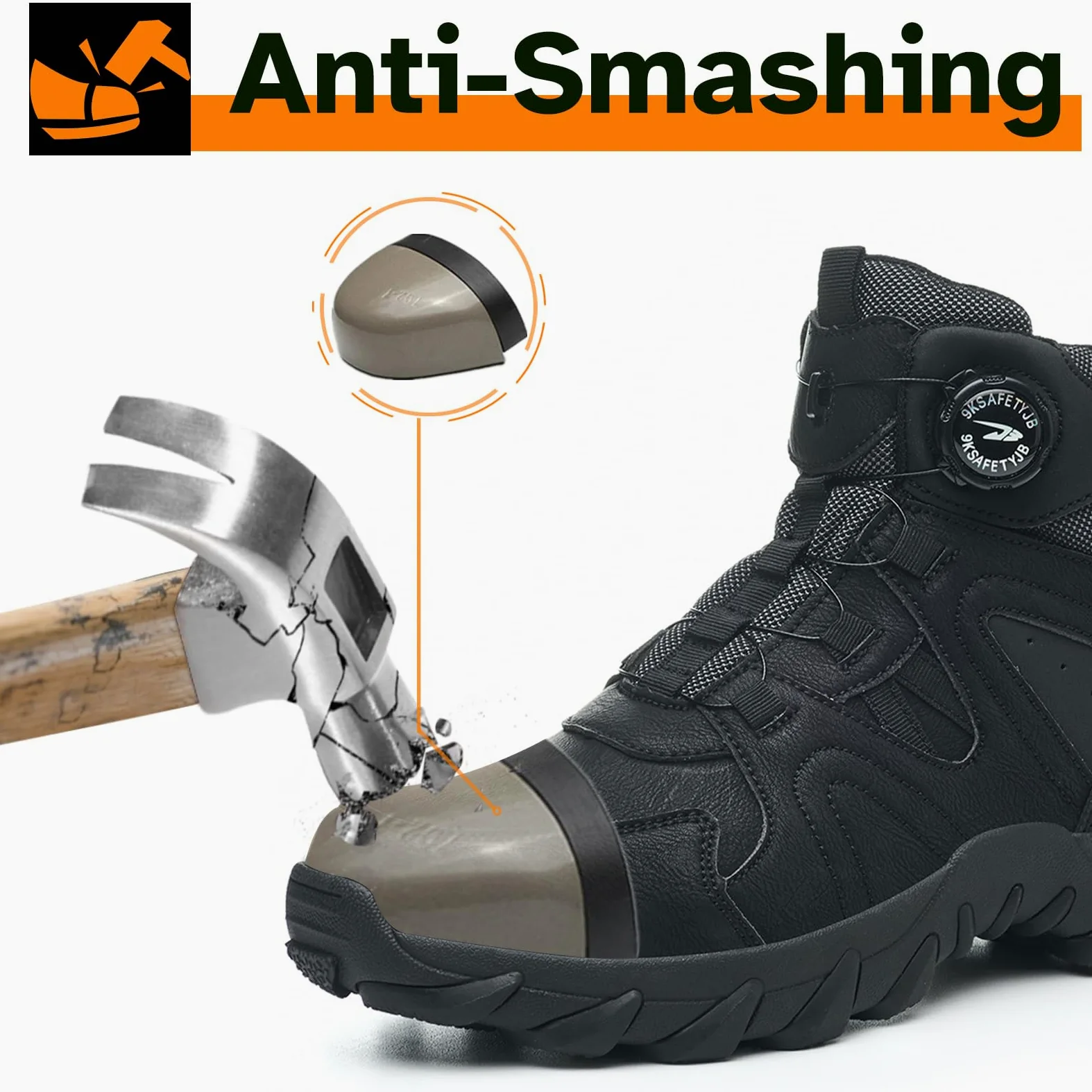 Zapatos de Seguridad Impermeable Botas de Seguridad para Hombre Mujer Impermeable Botas de Trabajo Punta de Acero Ligeras Zapatillas de Seguridad Antideslizantes