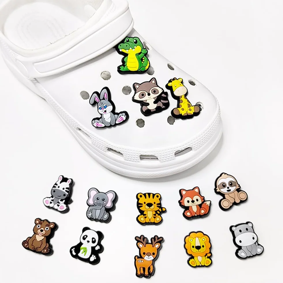 Animal Encantos del Zapato 30PCS Cute Cartoon Zapato Decoración Croc Charms para Niñas Mujeres Niños Adultos, Regalo para Fiesta de Cumpleaños