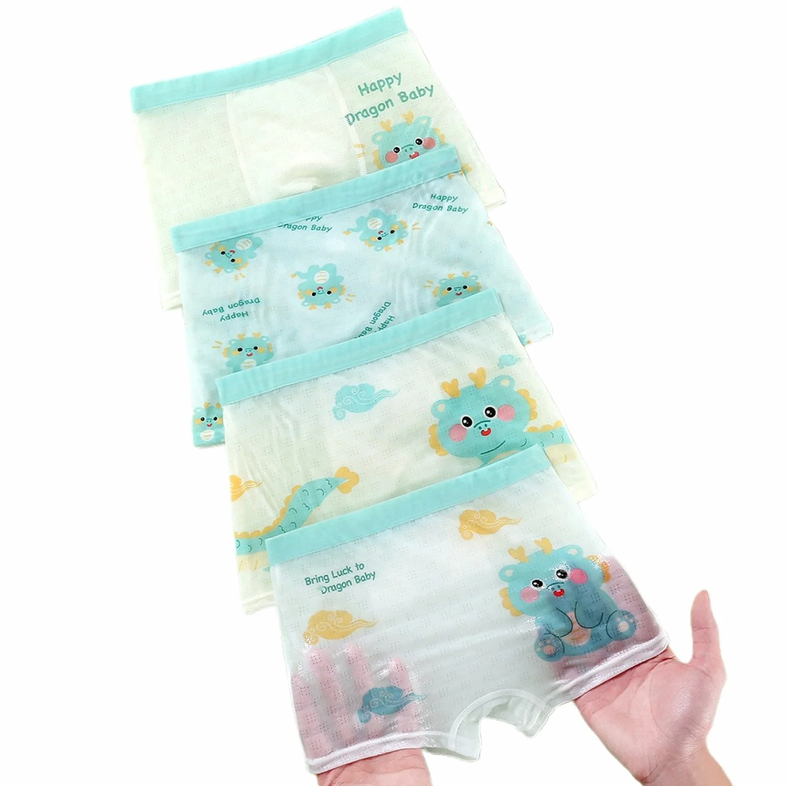 Calzoncillos Niño Pack de 4 Boxer Estampado Deporte Ropa Interior Infantil Bebe Cintura Elástica