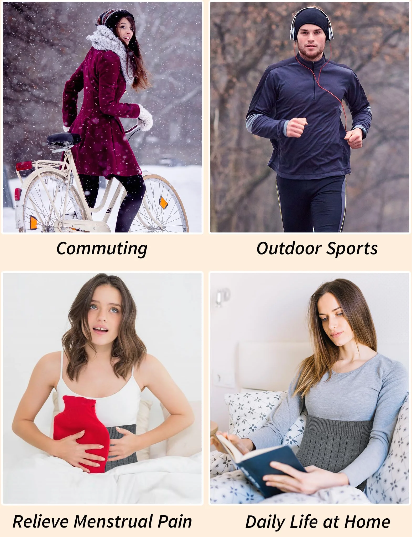 Becellen Faja Lumbar Lana, Cálido Elástico Abdomen Calentador Cachemira Faja Lumbar Mujer Dolor Espalda Anti-Frío Calentador de Riñón Invierno Cintura Soporte para Mujer Hombre