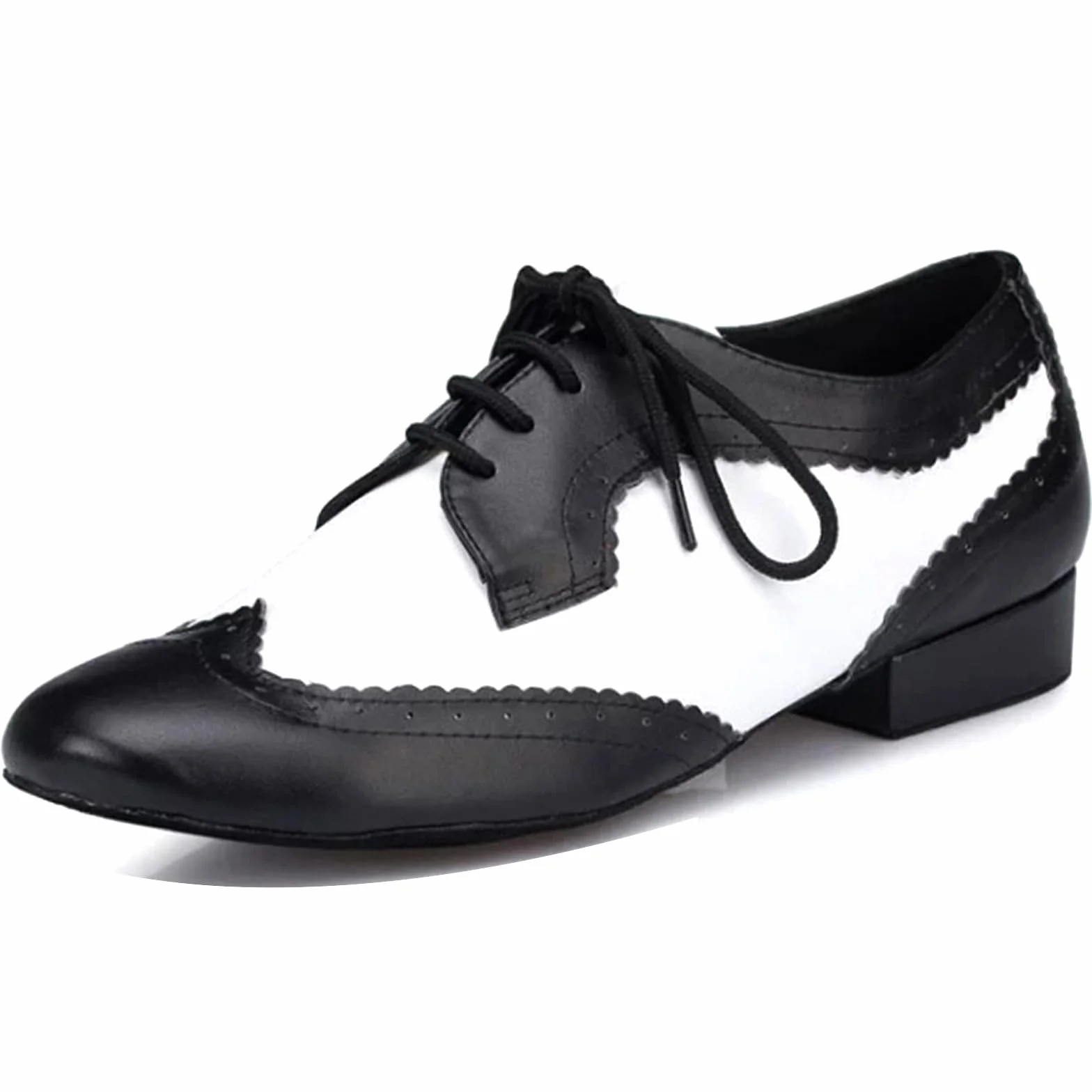 Zapatos de Danza Moderna para Hombre Zapatos de Baile Tacón 2.5cm Bajo para Escenario De Tango En Interiores