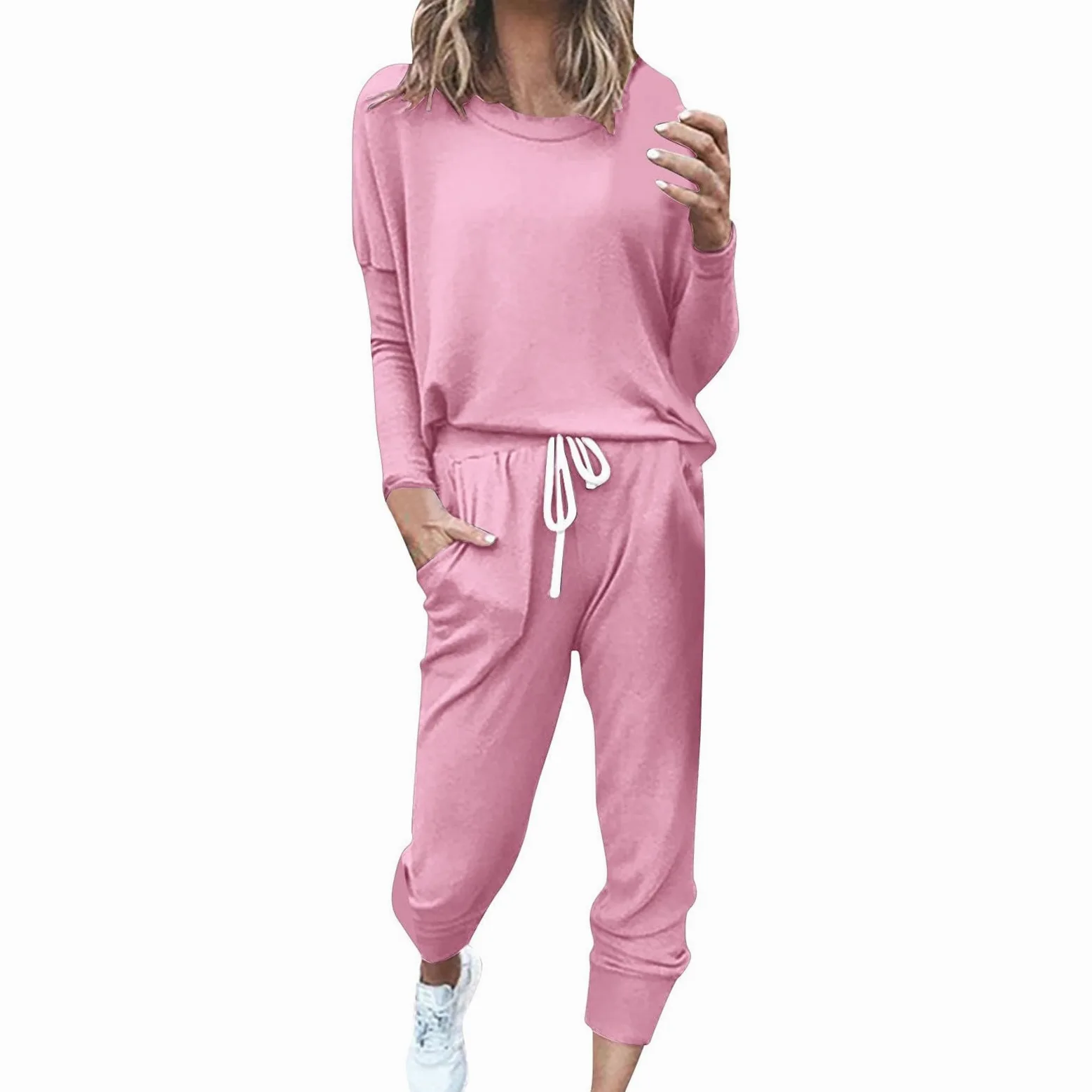 Generisch Conjunto deportivo de dos piezas para mujer, sin costuras, cintura alta, gimnasio, leggings para control de abdomen, sujetador deportivo, yoga, fitness, ropa de entrenamiento, transpirable
