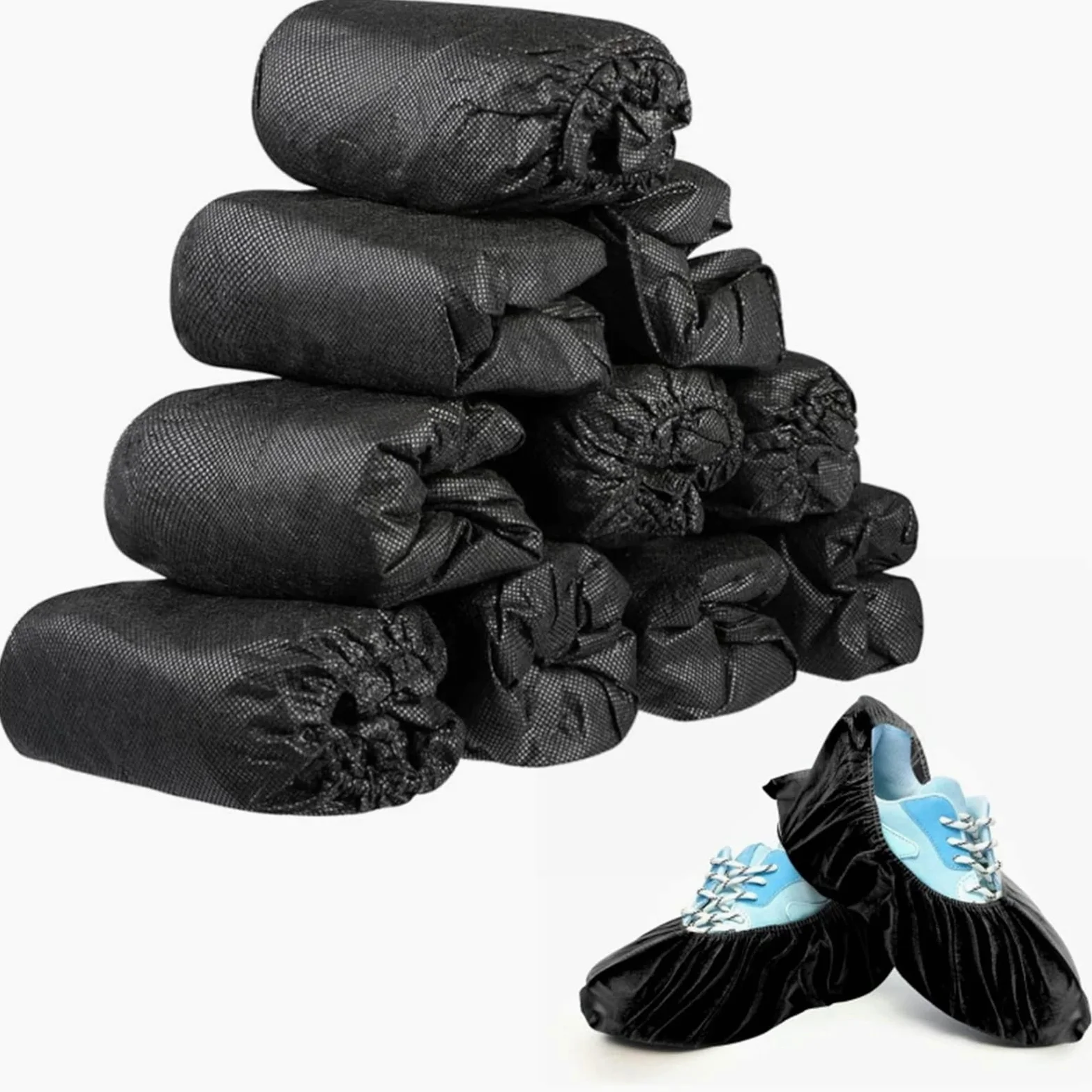 20 pares de cubiertas for zapatos, antideslizantes negras for botines, for suelo for interiores y exteriores para Protección