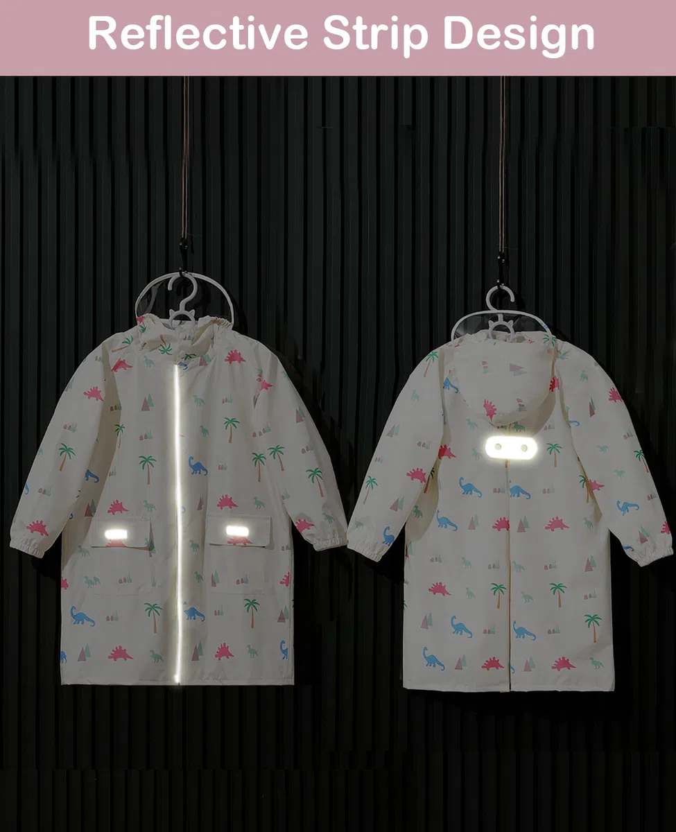 Chubasquero para niños y niñas, impermeable, poncho de lluvia, reutilizable, ropa ligera para exteriores