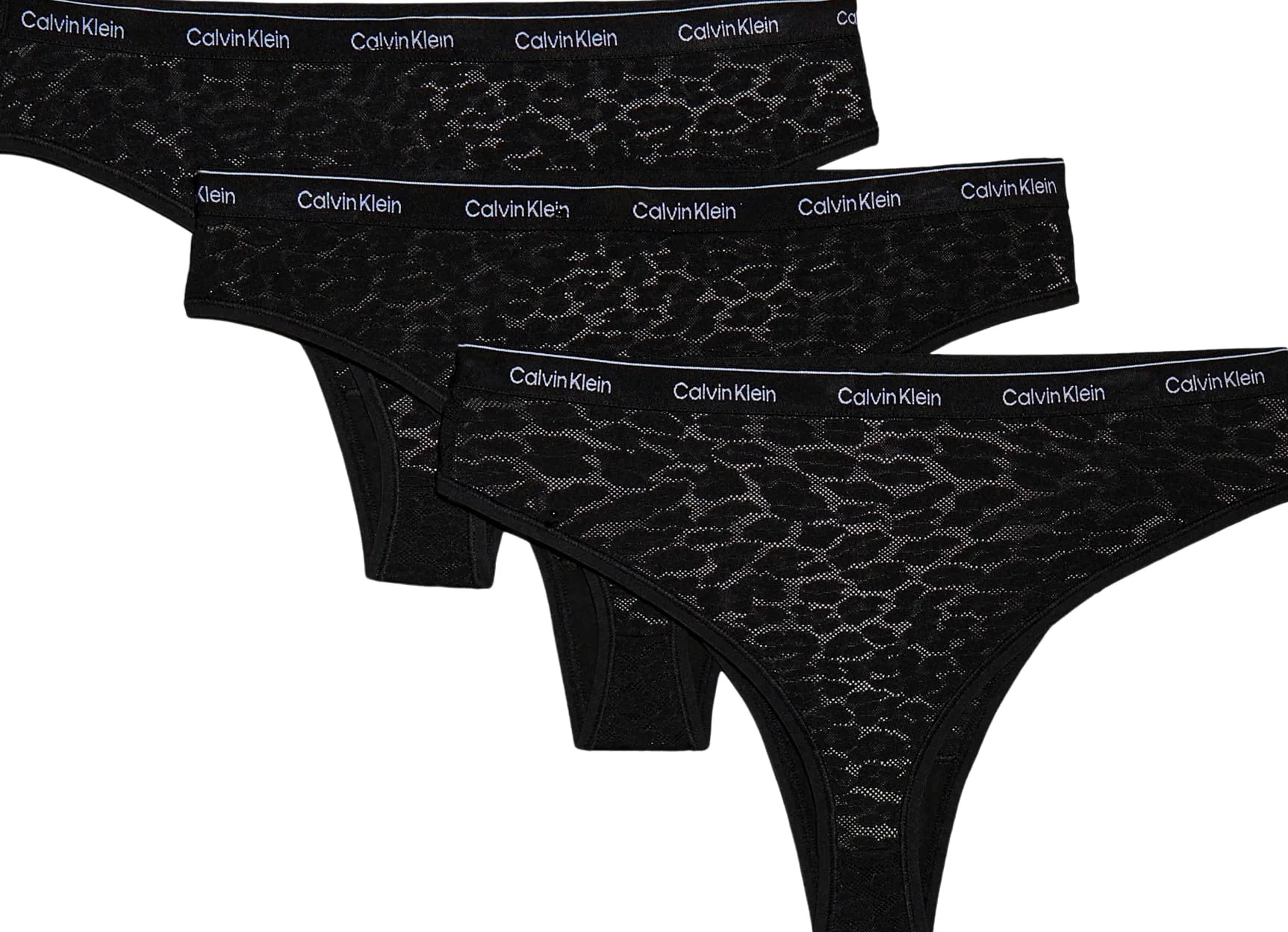 Calvin Klein Braguitas brasileñas Mujer Pack de 3 Low-Rise Ropa Interior