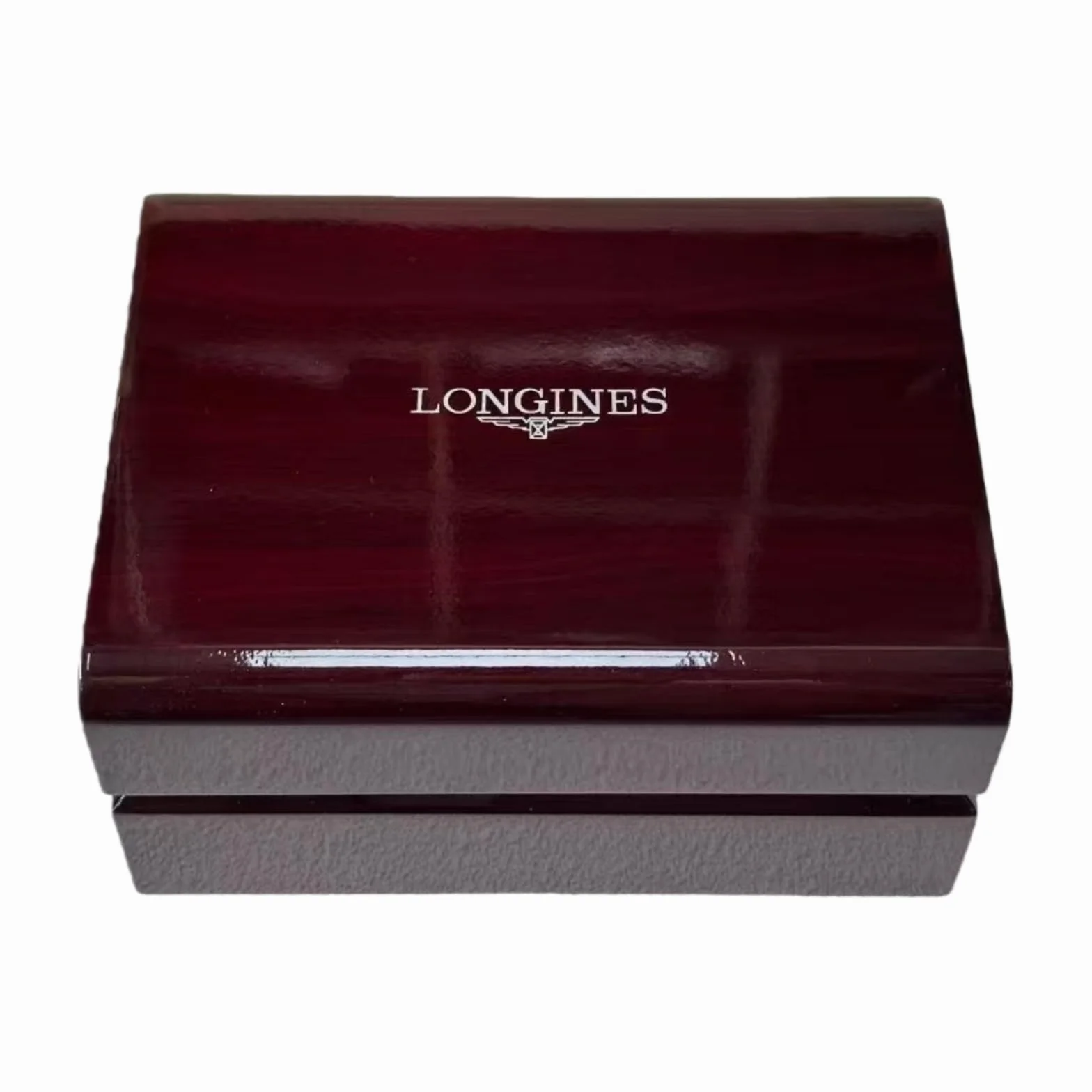 Caja Reloj Cuadrada Compacta Almacenamiento Acabado Madera Azul Oscuro para Longines La Grande Classique