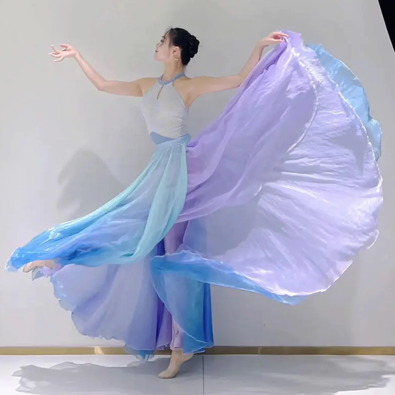 Faldas de Ballet for Mujer, Falda de Tul de Gasa, Disfraces de Baile, Vestido de Entrenamiento for Adultos, Vestido de práctica de Vientre de 360 Grados(XL)