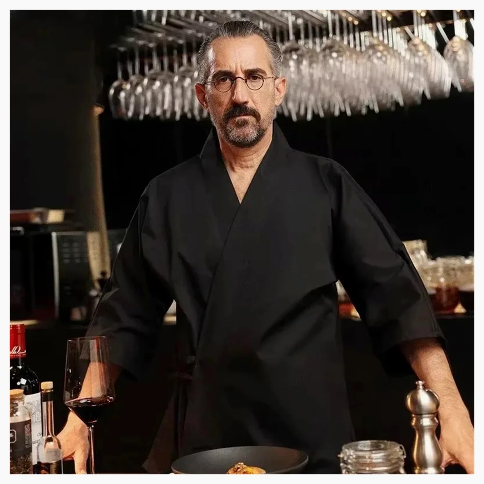 Chaquetilla Cocinero Hombre El Personal del Restaurante de Sushi USA Uniforme Chef Cocina Estilo té y Han