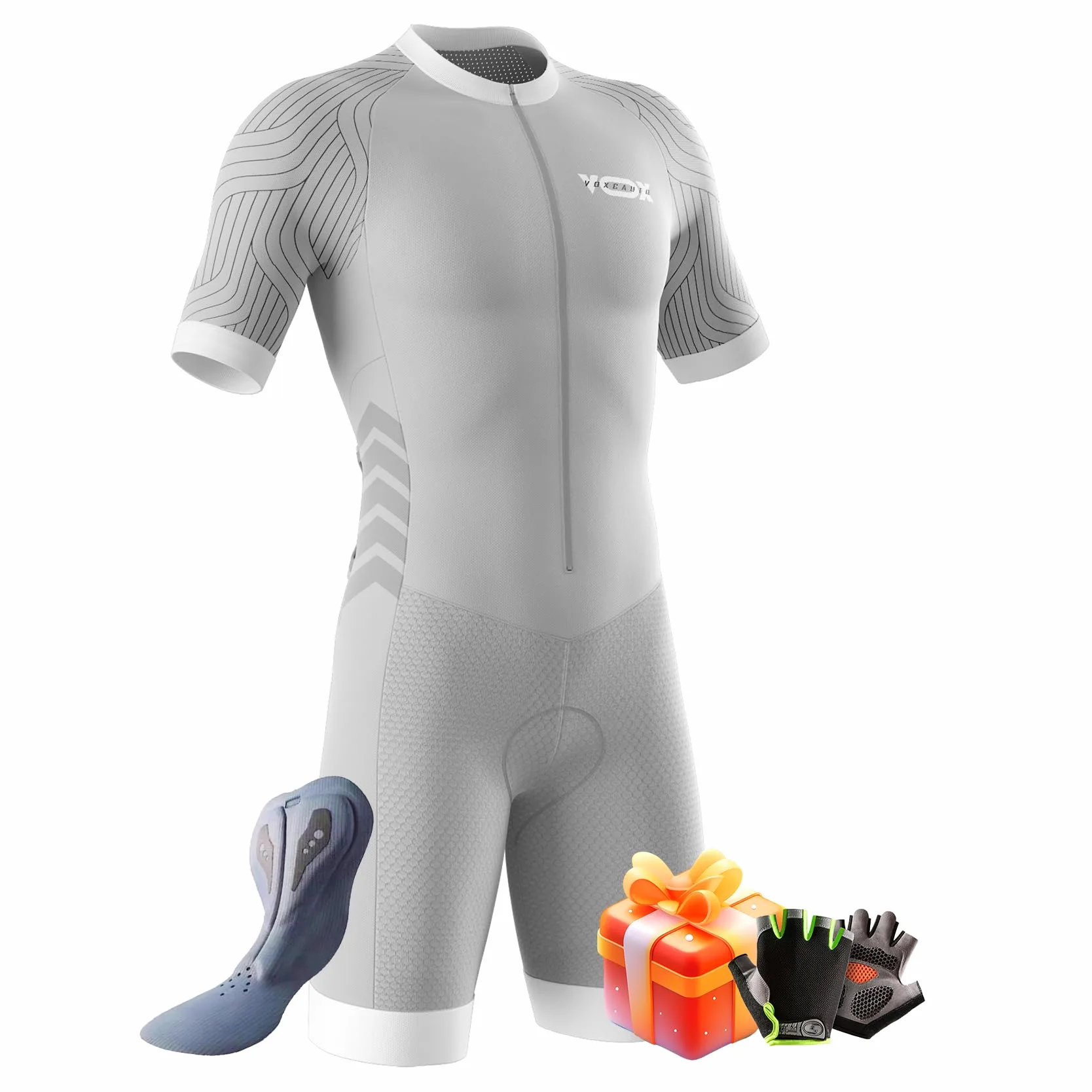 Traje de Triatlón de Manga Corta para Hombre,Traje De Ciclismo Hombres de Traje Tri,Traje de Ciclismo de Secado rápido MTB Mono Racing,Ciclismo