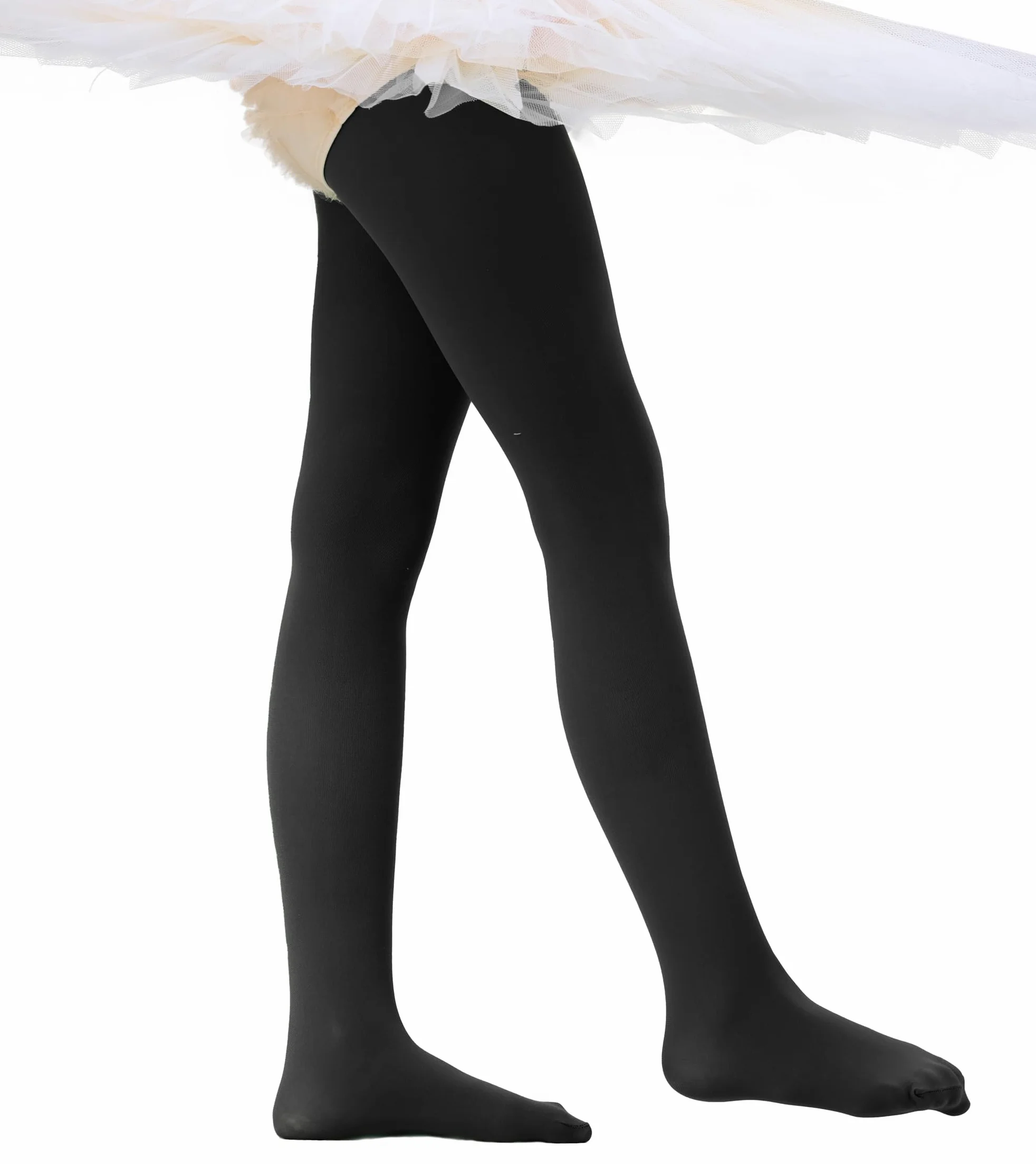 Citystl Medias de ballet para niñas, 3 pares, varios colores, medias de algodón para vestir escolar