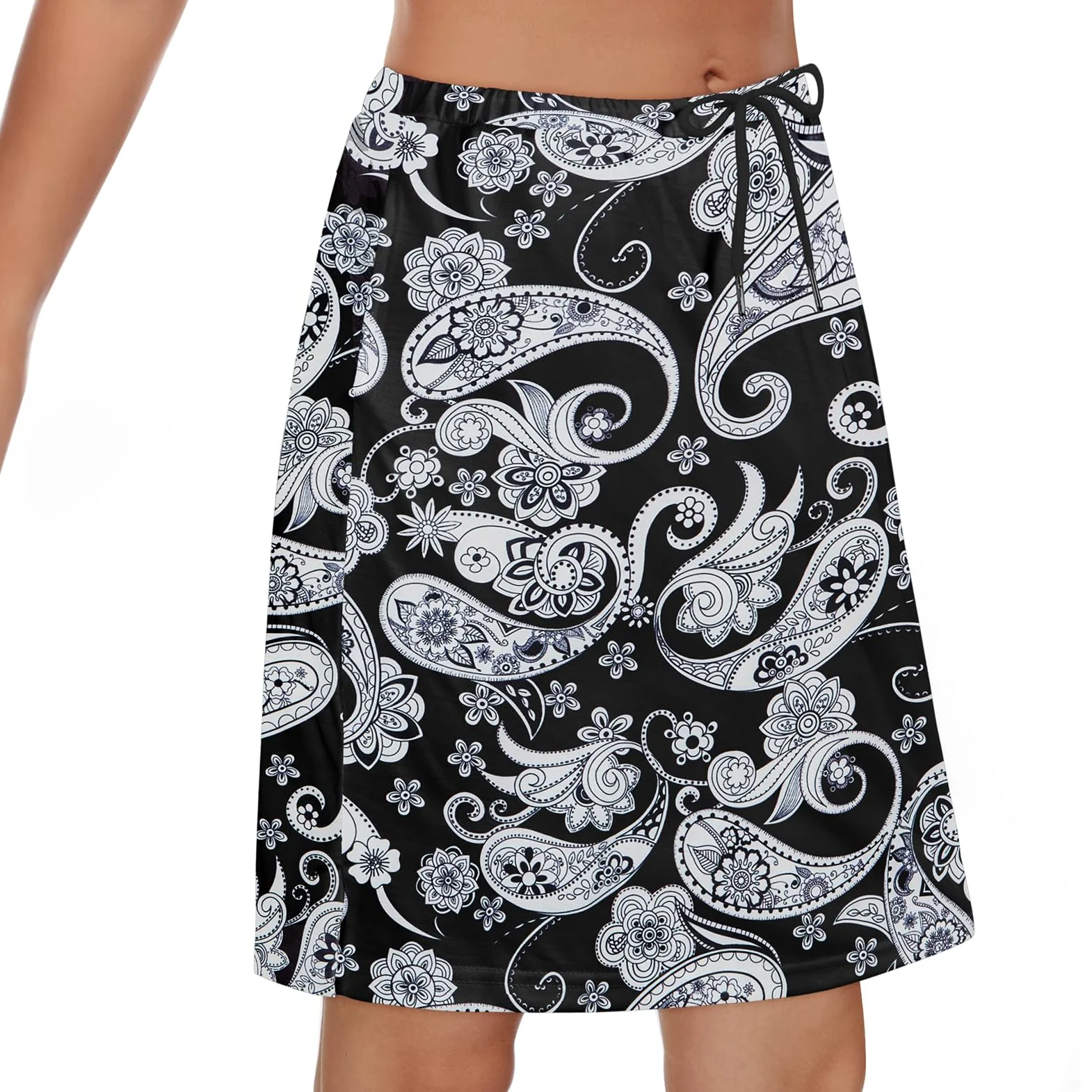American Trends Falda pantalón para mujer con bolsillos, falda atlética, longitud hasta la rodilla, falda con cordón en la cintura, falda de tenis y golf
