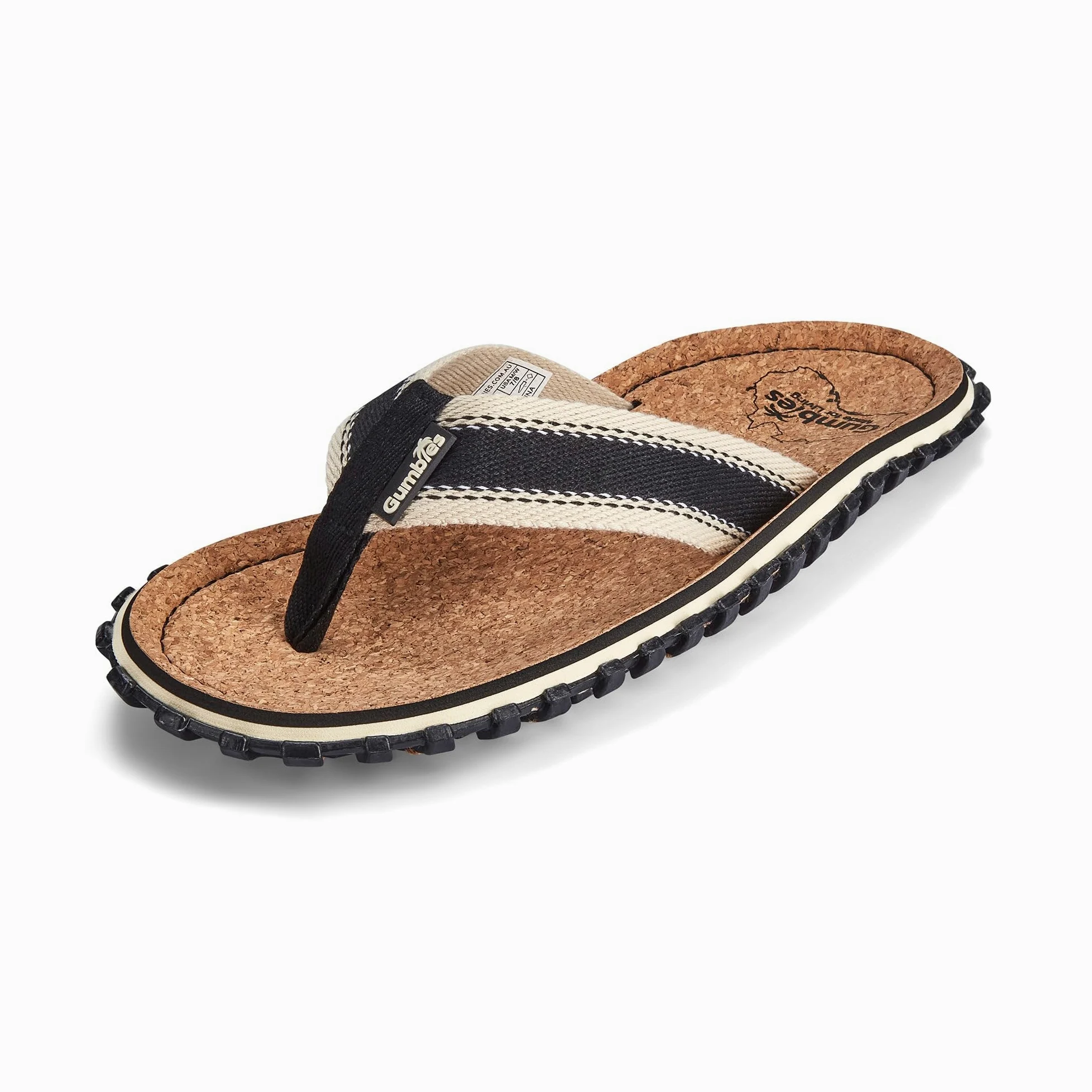 Gumbies Chanclas Corker unisex, con puntera de algodón supersuave, corcho sostenible y suela de goma reciclada, comodidad garantizada