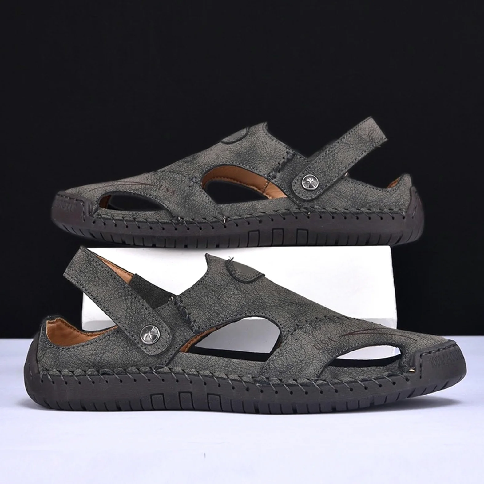 Sandalias Playa Hombre Suela de Goma Malla Transpirable con Bandas Ajustables Senderismo Casual Chanclas Piscina Zapas Calzado Sandalia Antideslizante Comodo para Vacaciones Natacion