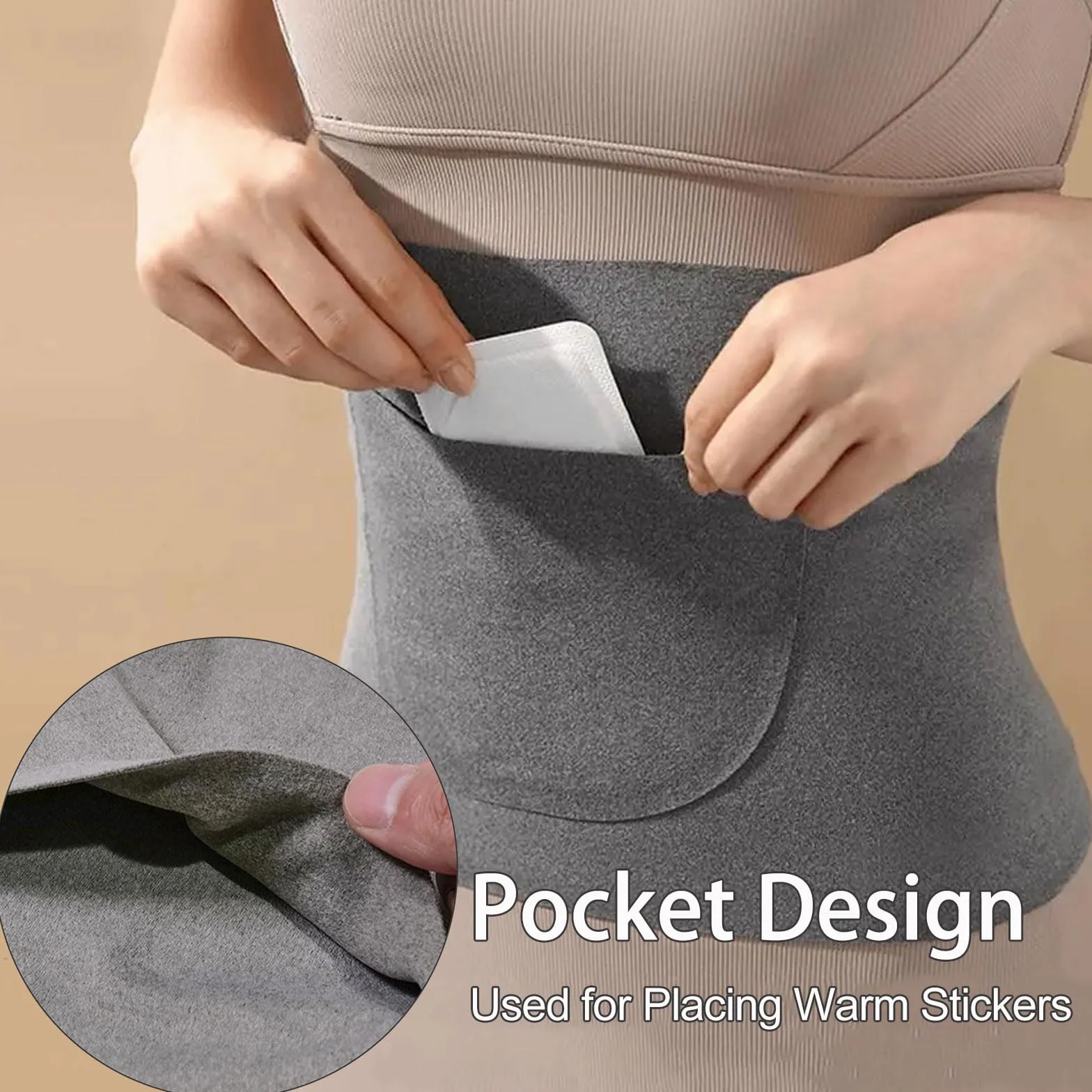 Faja Termica Lumbar,Faja Lumbar Caliente,Cinturón de Calor para Lumbares,Cinturón Calentador de Invierno,Faja Lumbar Caliente para Hombres Mujeres para Cintura de Apoyo Caliente Dolores Menstruales