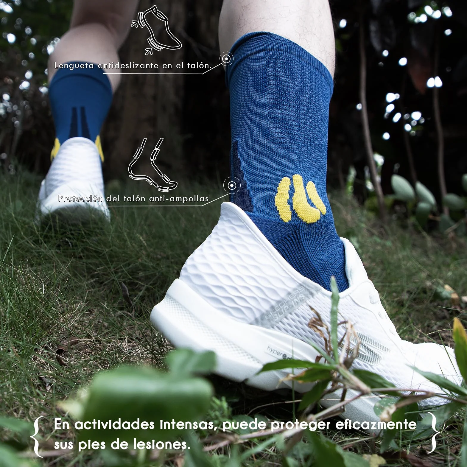 BRISIRA Coolmax Bambú Calcetines Compresión Running Hombre 3 Pares sin Costuras 35-51