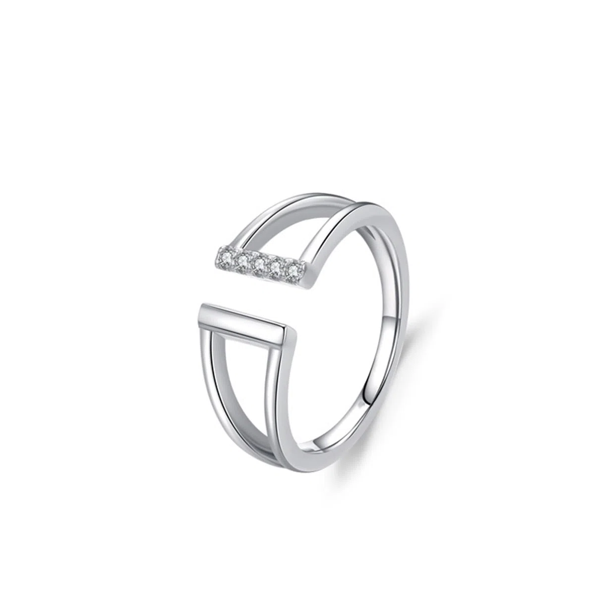 Anillo de boda, anillo de compromiso con diamante plata platino 950 tamaño 61 (19.4) mejor novia regalos