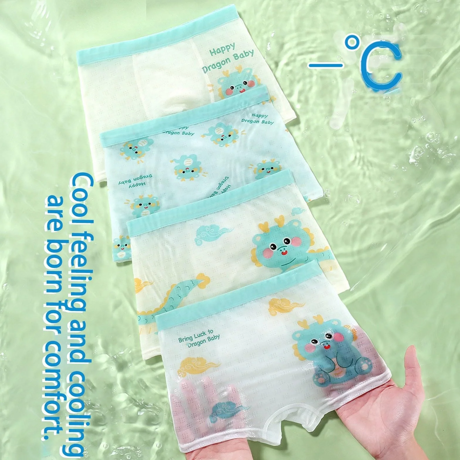 Calzoncillos Niño Pack de 4 Boxer Estampado Deporte Ropa Interior Infantil Bebe Cintura Elástica