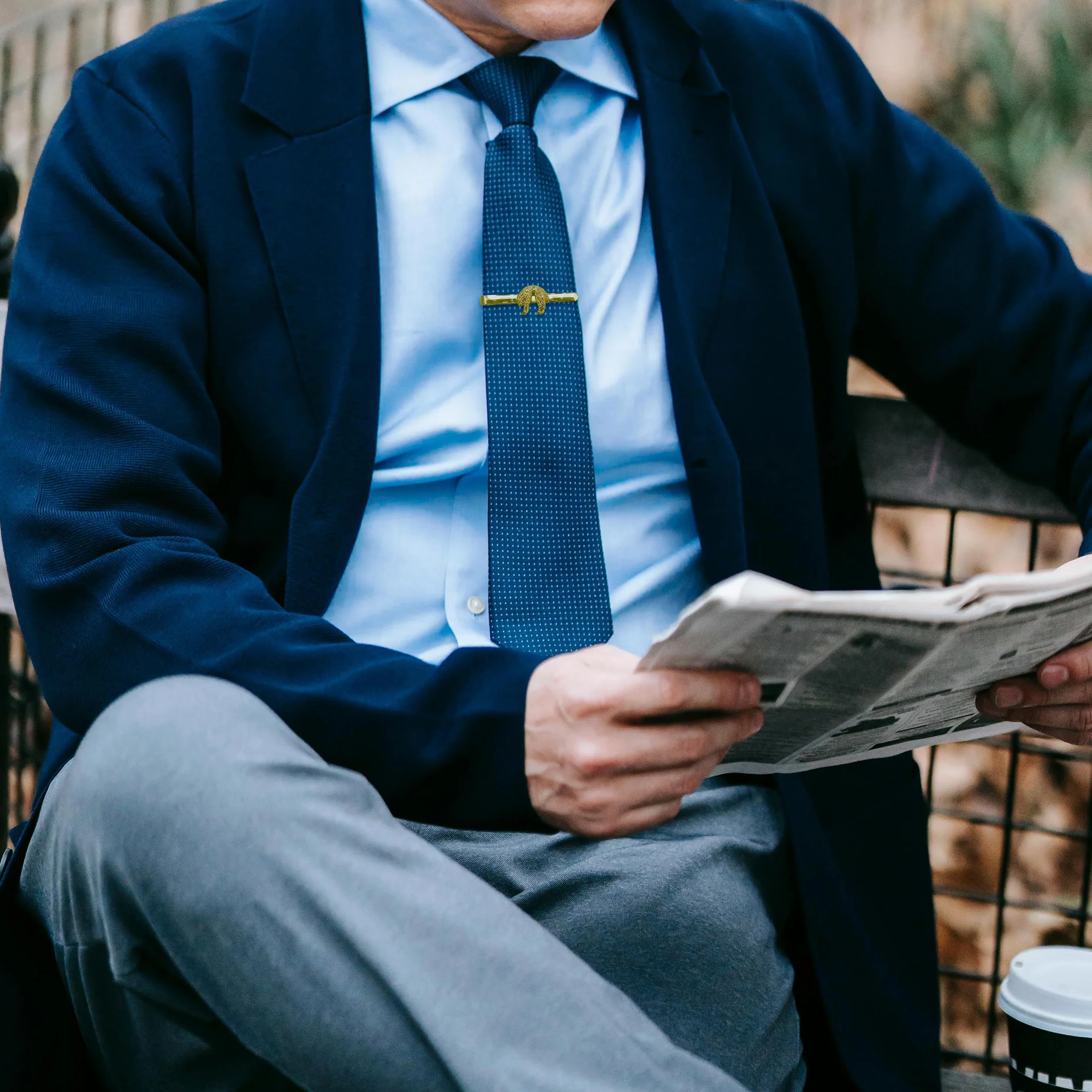 Pasador de Corbata Orden de Caballería Toison de Oro en Dorado | Gemelos Originales Para Camisas | Para Hombres y Niños | Regalos Para Bodas, Comuniones, Bautizos y Otros Eventos