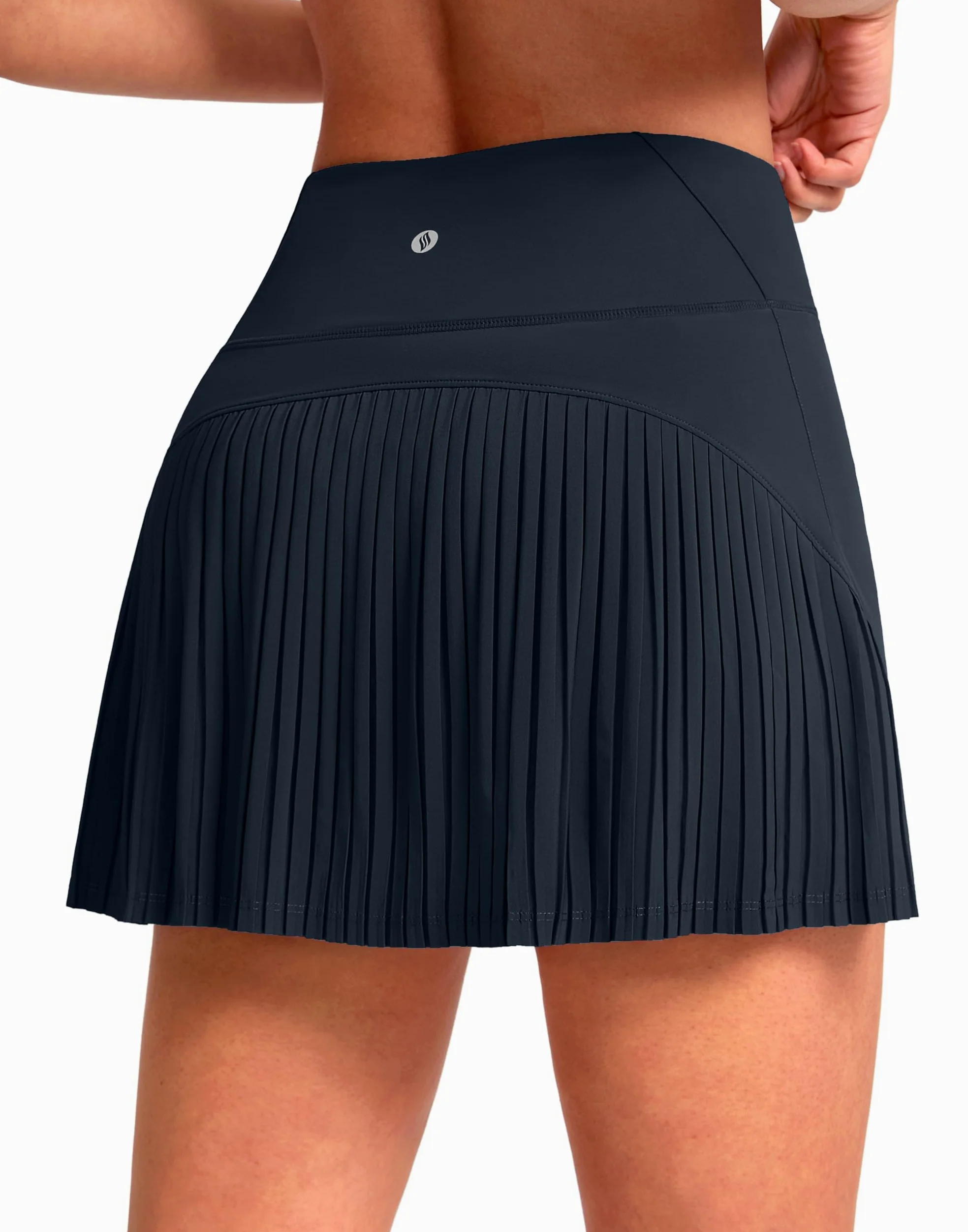 SANTINY Falda de tenis de 14 pulgadas para mujer, falda plisada de alta espera, con pantalones cortos integrados, falda atlética de golf