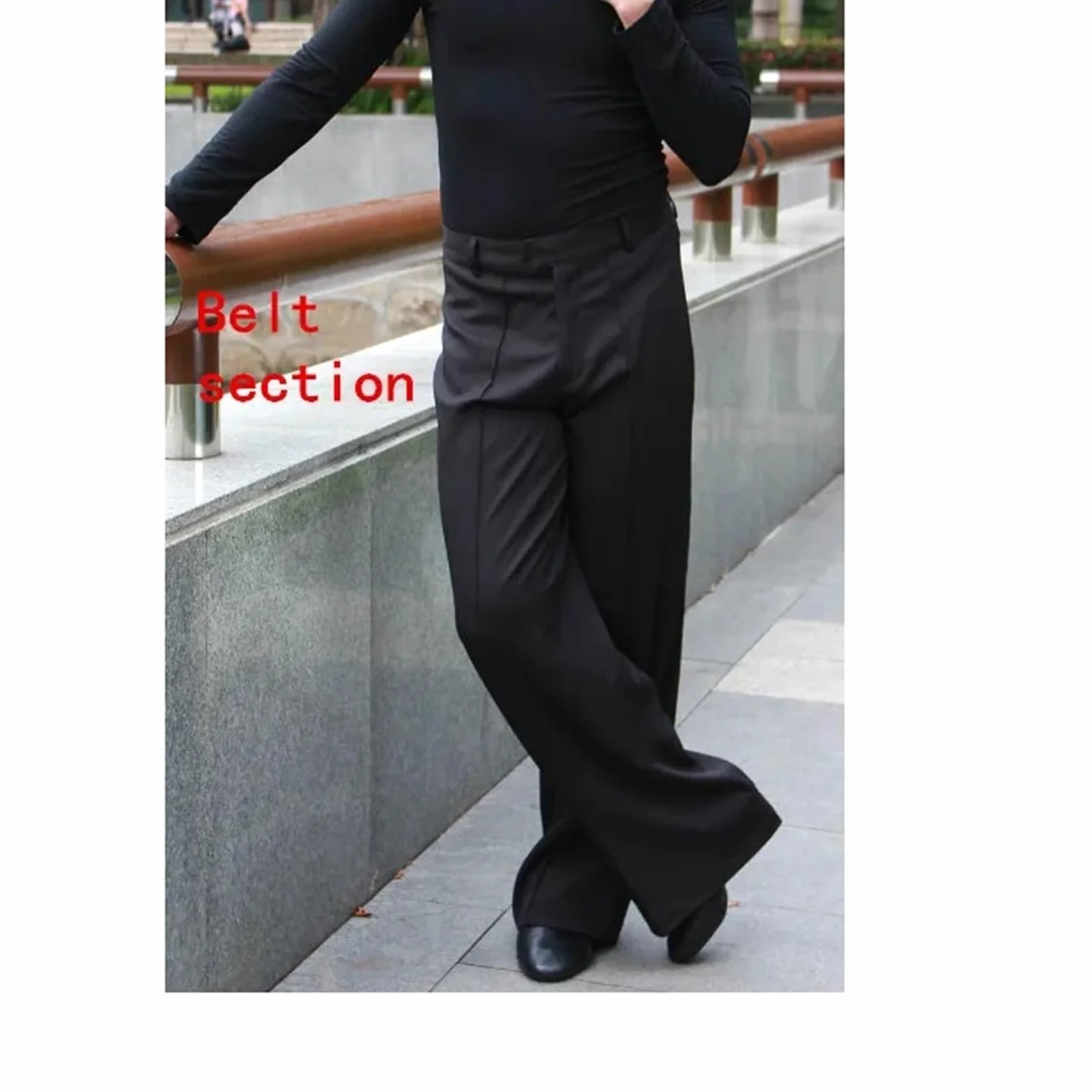 Pantalones de Baile Latino/Jazz for Hombre, Negros, for Baile de salón, for práctica y actuación