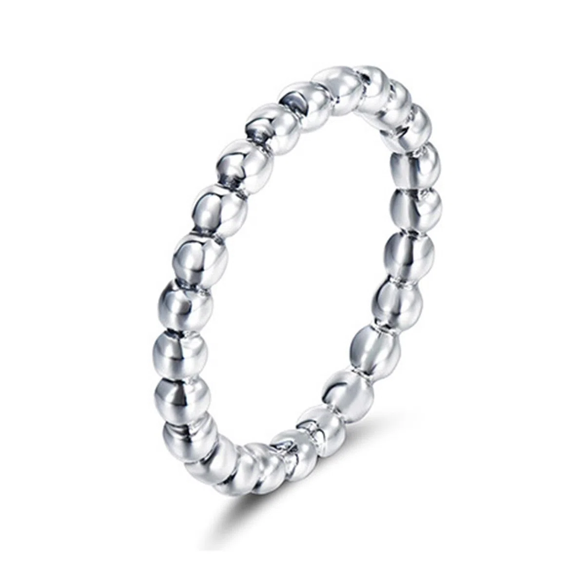 Anillos de compromiso de oro blanco de 9 K/14 K, 2,7 mm, perlas para mujer