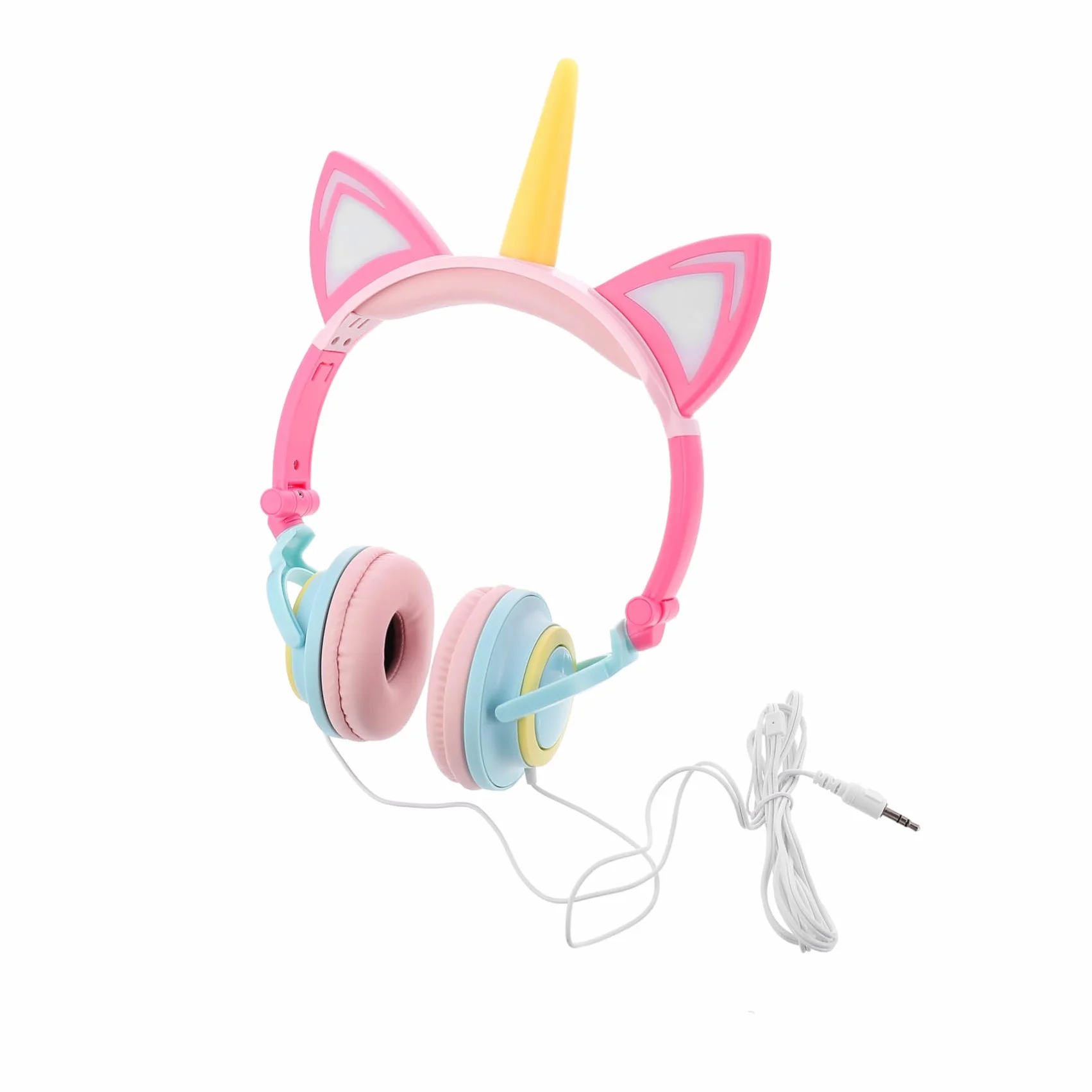 Auriculares De Unicornio Brillantes para Niñas Forma De Unicornio Fabricados Resistente para Jugar El Parque o Fiestas De Cumpleaños