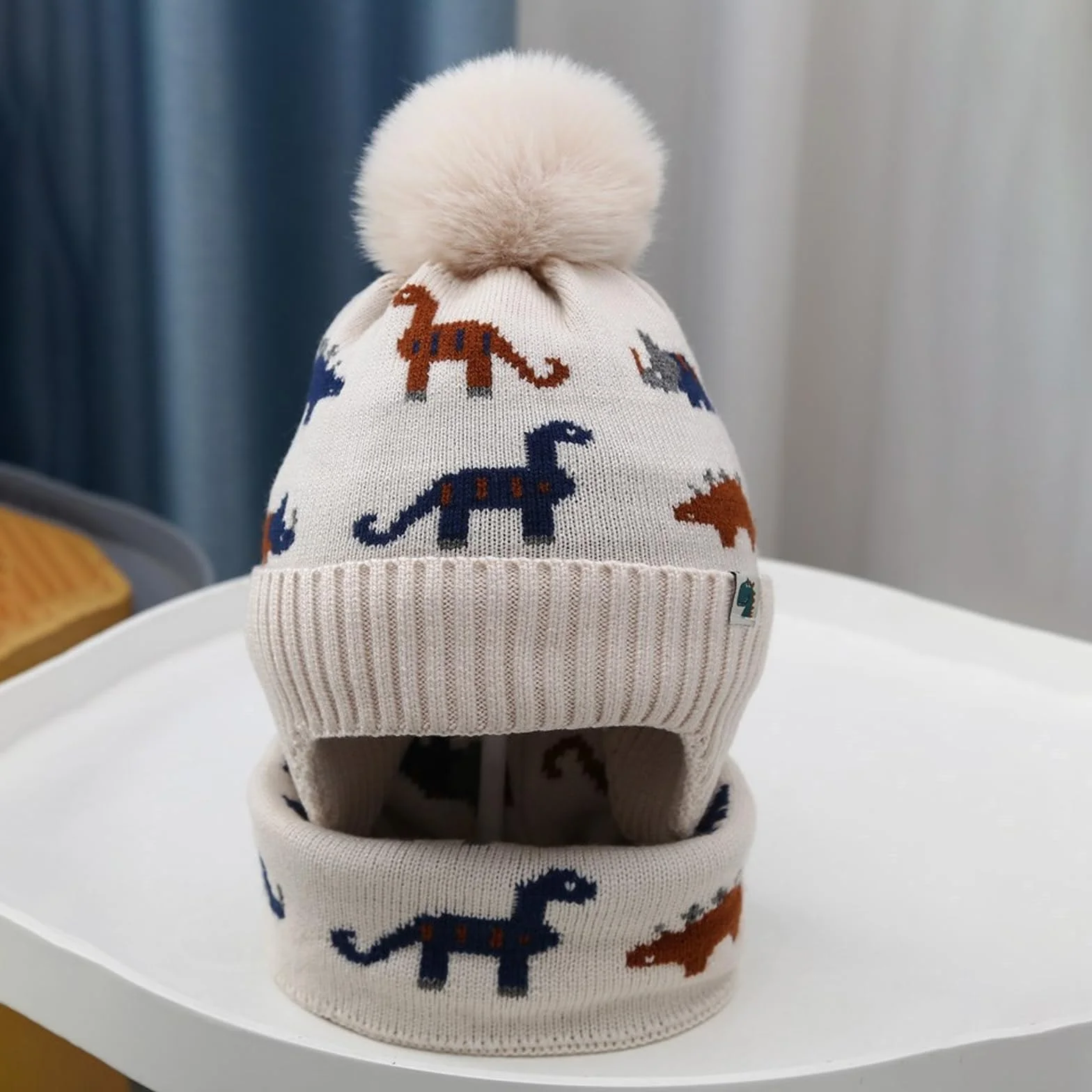 3 Piezas Conjunto De Punto Sombrero Bufanda Guantes, Gorro De Punto TéRmico Con Forro Polar Grueso, Caliente Bufanda Guantes Gorro De Invierno Set, Regalo Para Unisex 2-8 AñOs