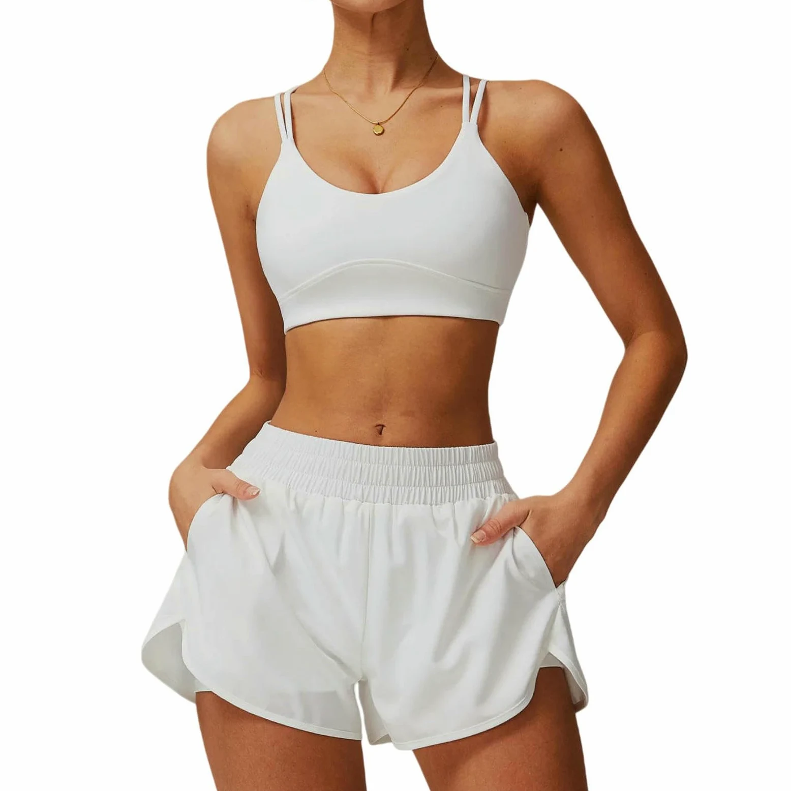 Conjuntos de Yoga para Mujer, Conjunto de Gimnasio con Sujetador, chándal para Correr y Traje de Entrenamiento.