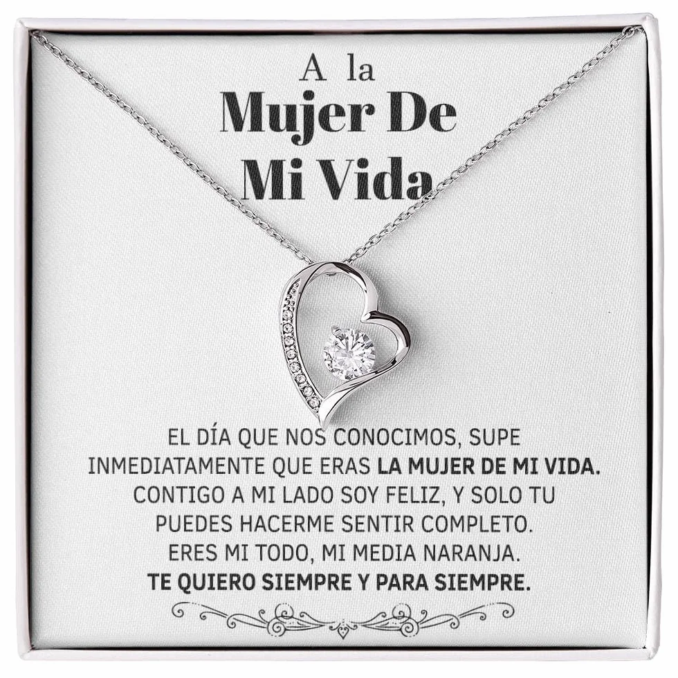 Collar para Mujer Esposa Mamá Novia Hija Amiga - Regalo Aniversario Cumpleaños Navidad Estuche con DEDICATORIA