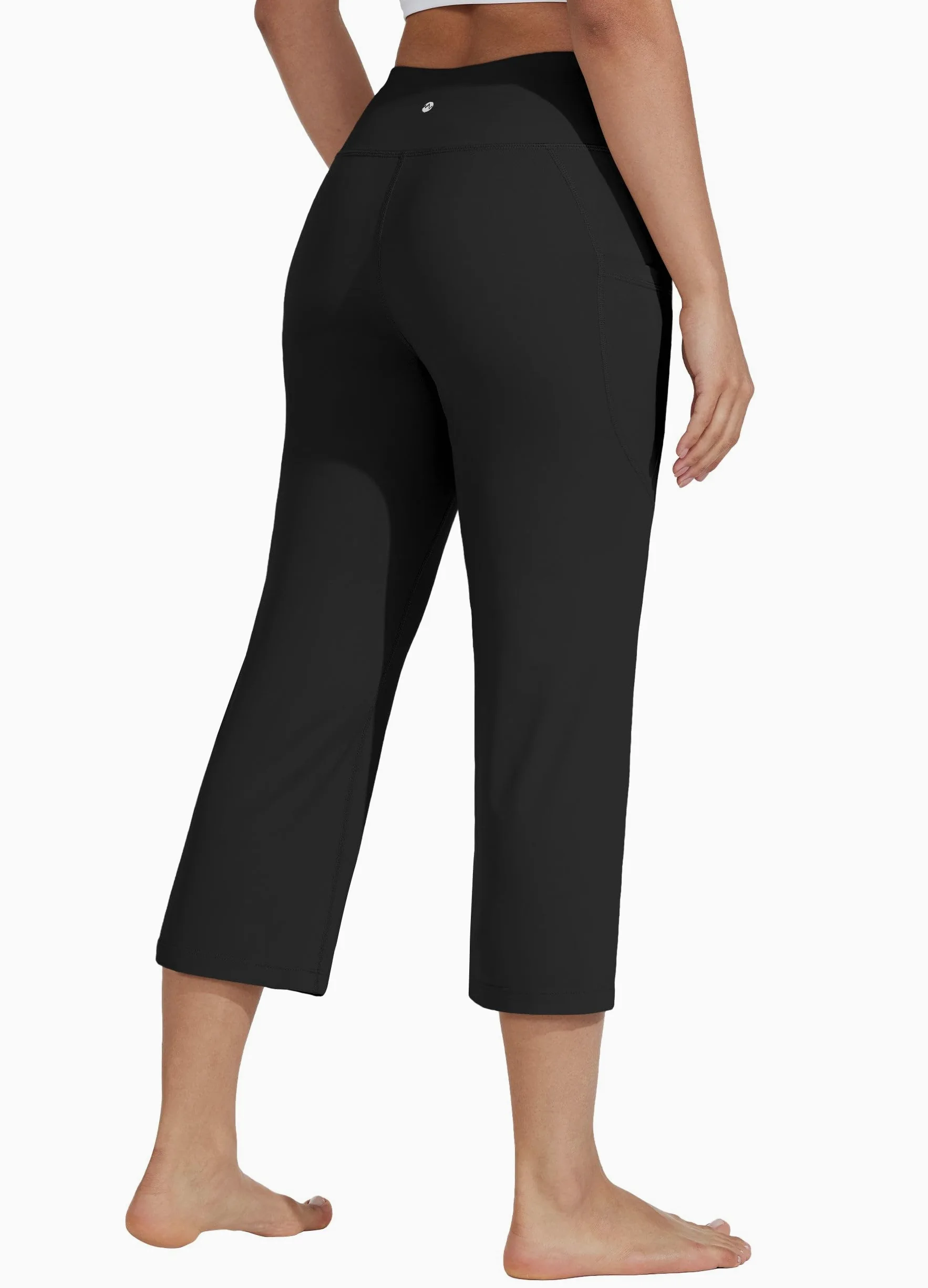WILLIT Pantalones capris de yoga para mujer de cintura alta, leggings de pierna recta, ejercicio deportivo, entrenamiento Capris 21"