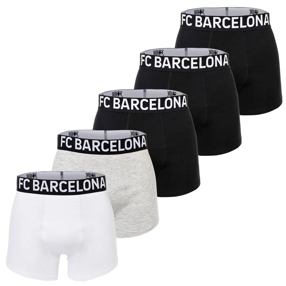 Calzoncillos tipo bóxer para hombre, 5 unidades, producto oficial del FC Barcelona, juego de calzoncillos para hombre