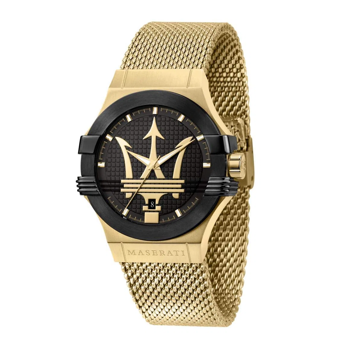 Maserati Reloj para Hombre, Colección Potenza, en Acero Inoxidable, PVD Oro Amarillo, con Correa de Acero Inoxidable - R8853108006