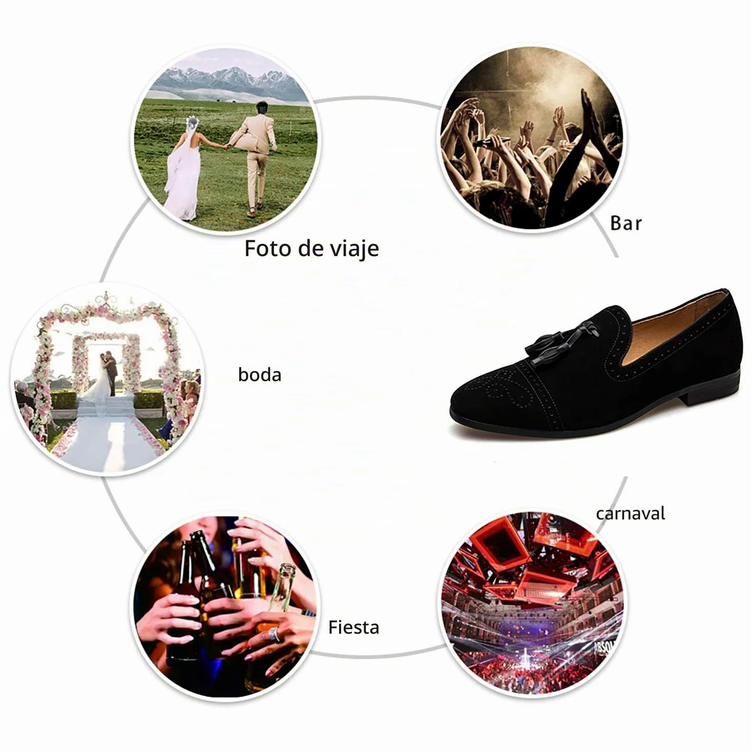 JITAI Mocasines De Hombre Piel Mocasines Hombre con Flecos Y Zapatos Casuales para Mocasin Hombre