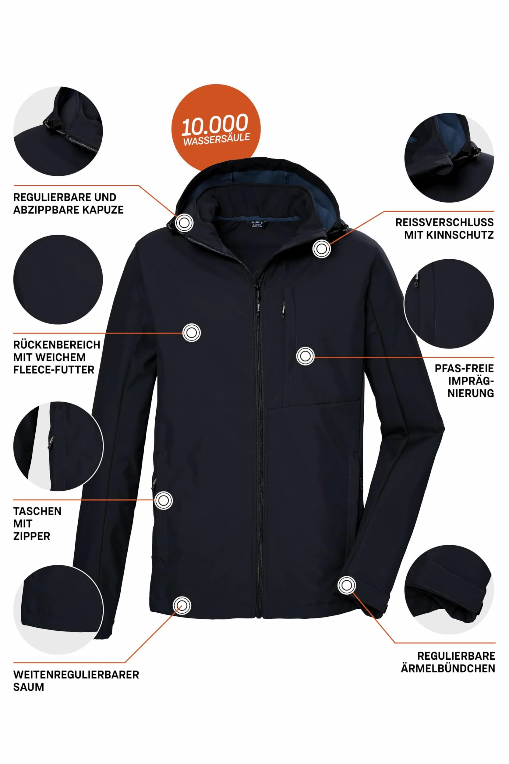 Killtec Kos 103 Mn Sftshll Jckt Chaqueta softshell/chaqueta de exterior con capucha Hombre