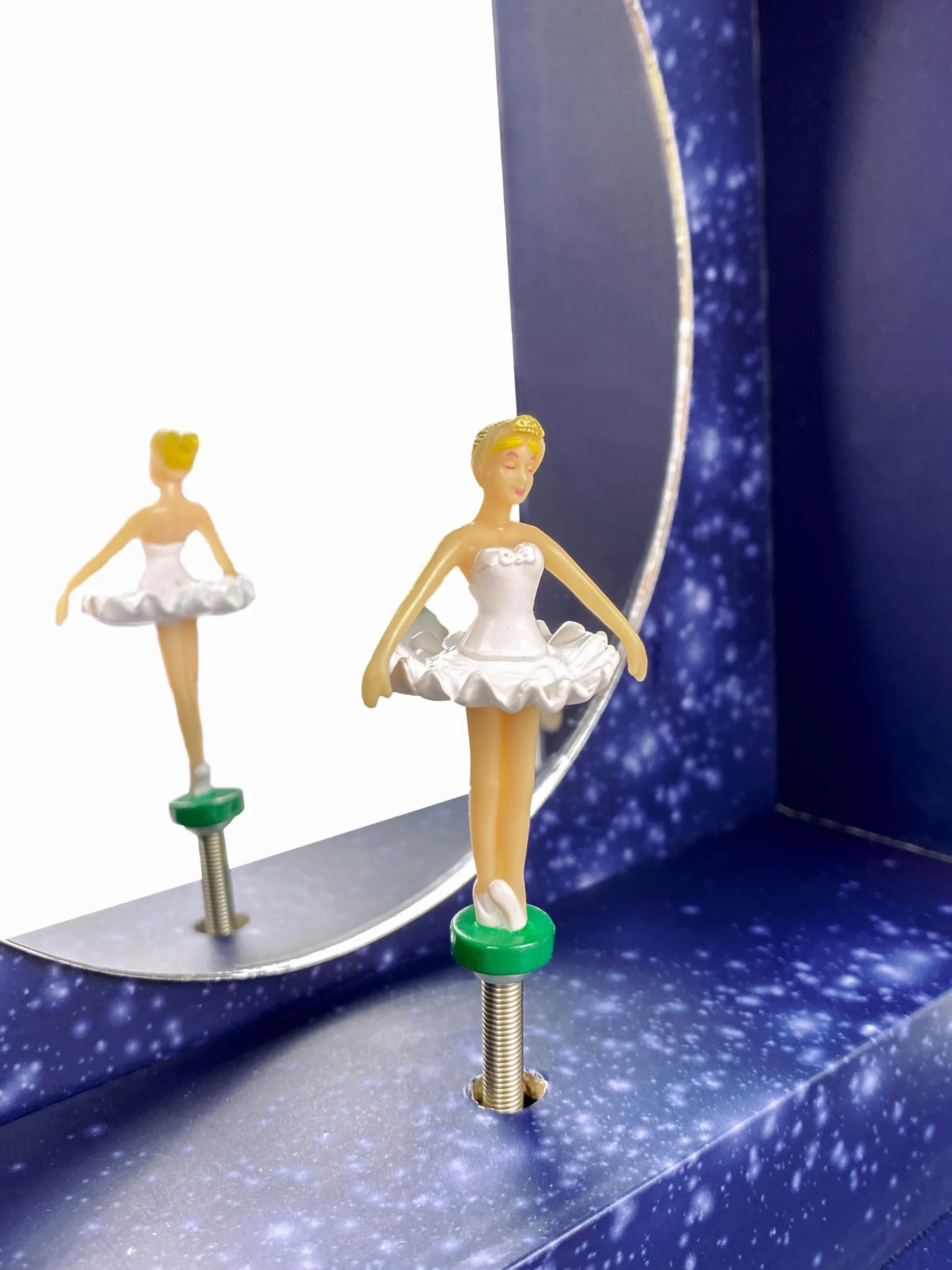 TROUSSELIER Caja de música bailarina estrella joyería niña Azul marino