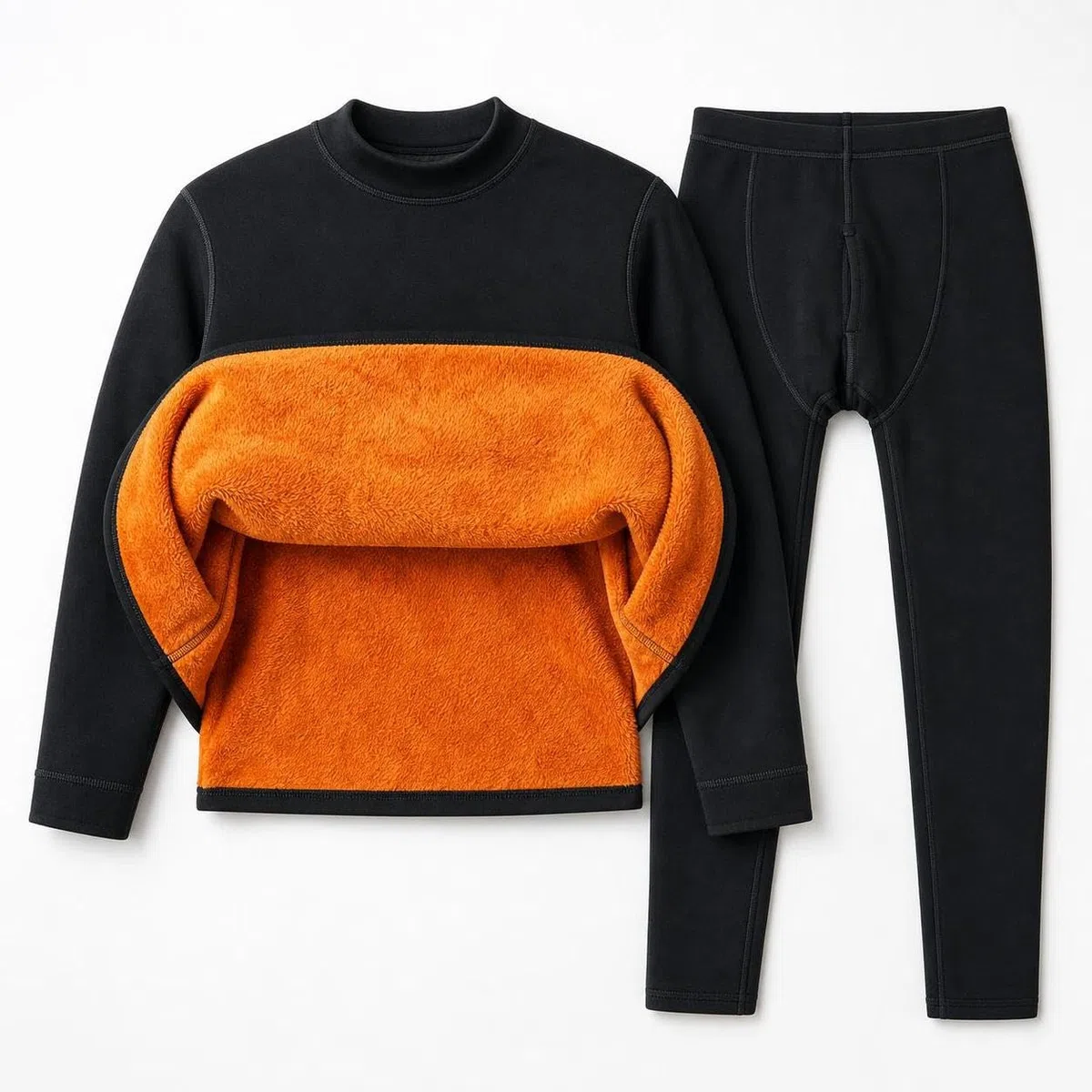 Vestuario Termico para Hombre con Interior y Diseno Cuello Redondo para Mantener el Corporal Acuado para Estar en Casa