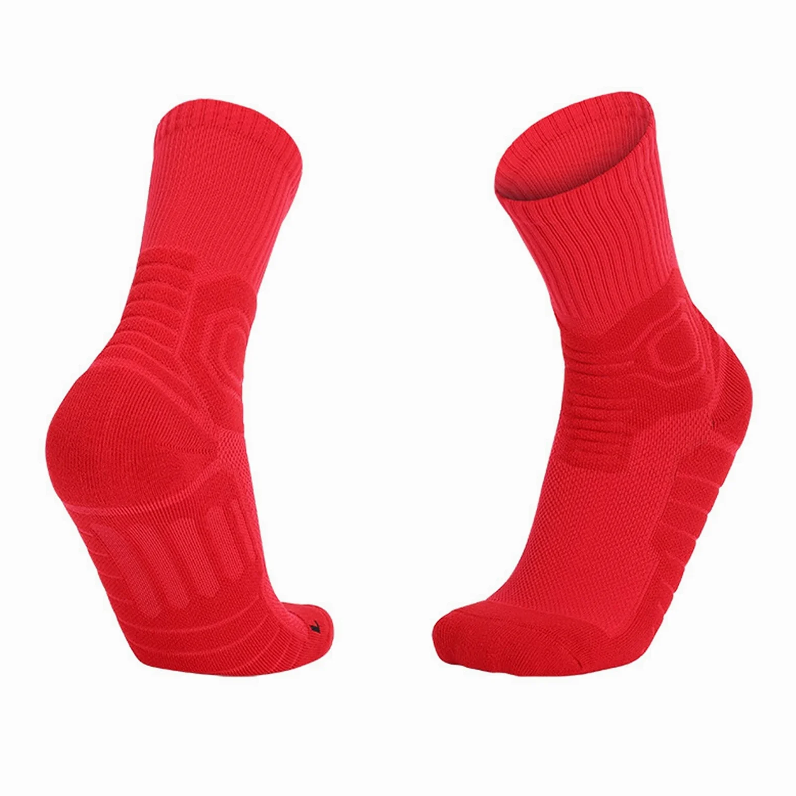 Solicitos de Ciclismo sin Fisuras Antideslizantes Soporte de compresión Transpirable Bicicleta Correr Calcetines al Aire Libre Calcetines de Baloncesto