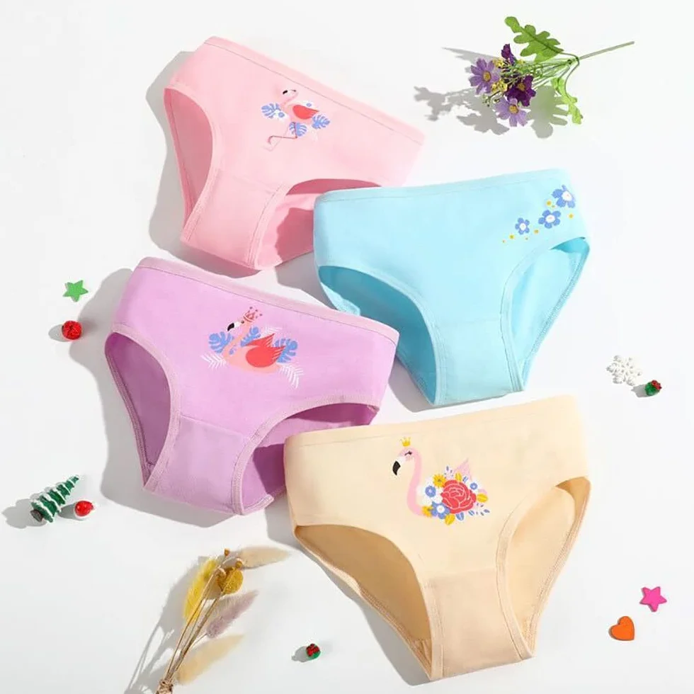 FedMois Pack de 8 Bragas Algodón de Niña Ropa Interior con Diseño de Animal 2-9 Años