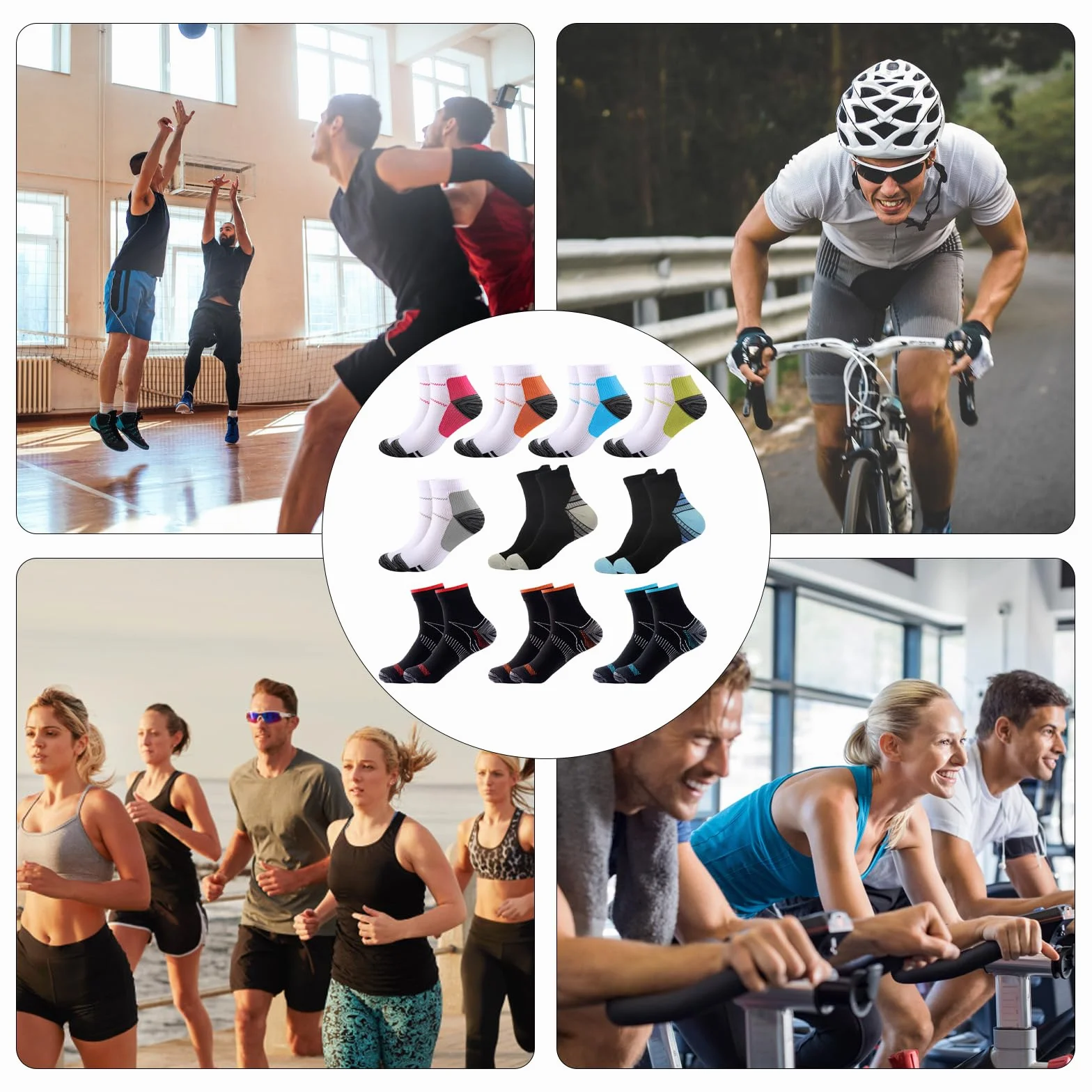 Calcetines de Compresión para Hombre/Mujer, Deportivos para Fascitis Plantar