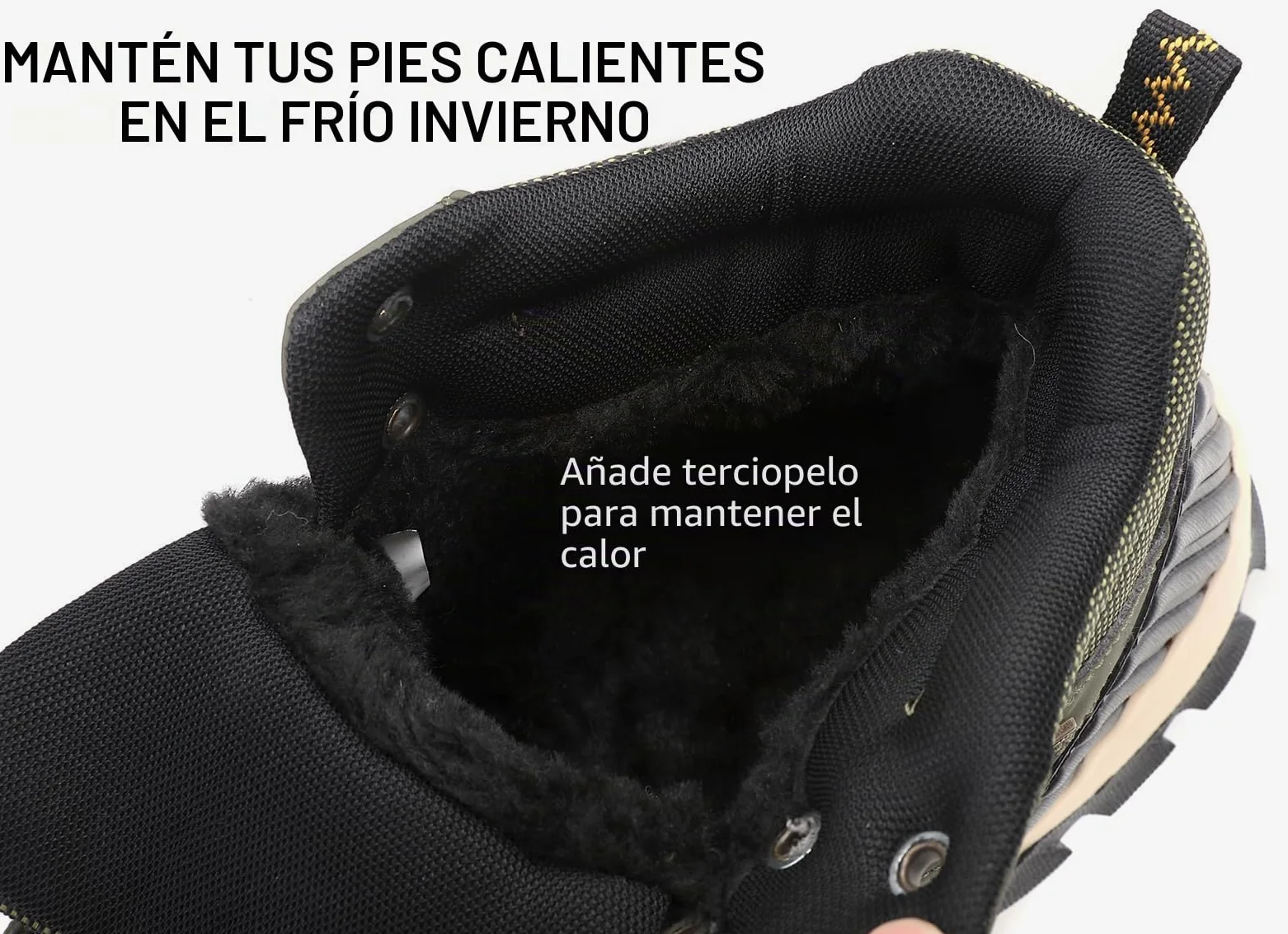 ARRIGO BELLO Botas Hombre Invierno Botines Montaña Cálido Antideslizante Trekking Nieve Zapatos Talla 41-46