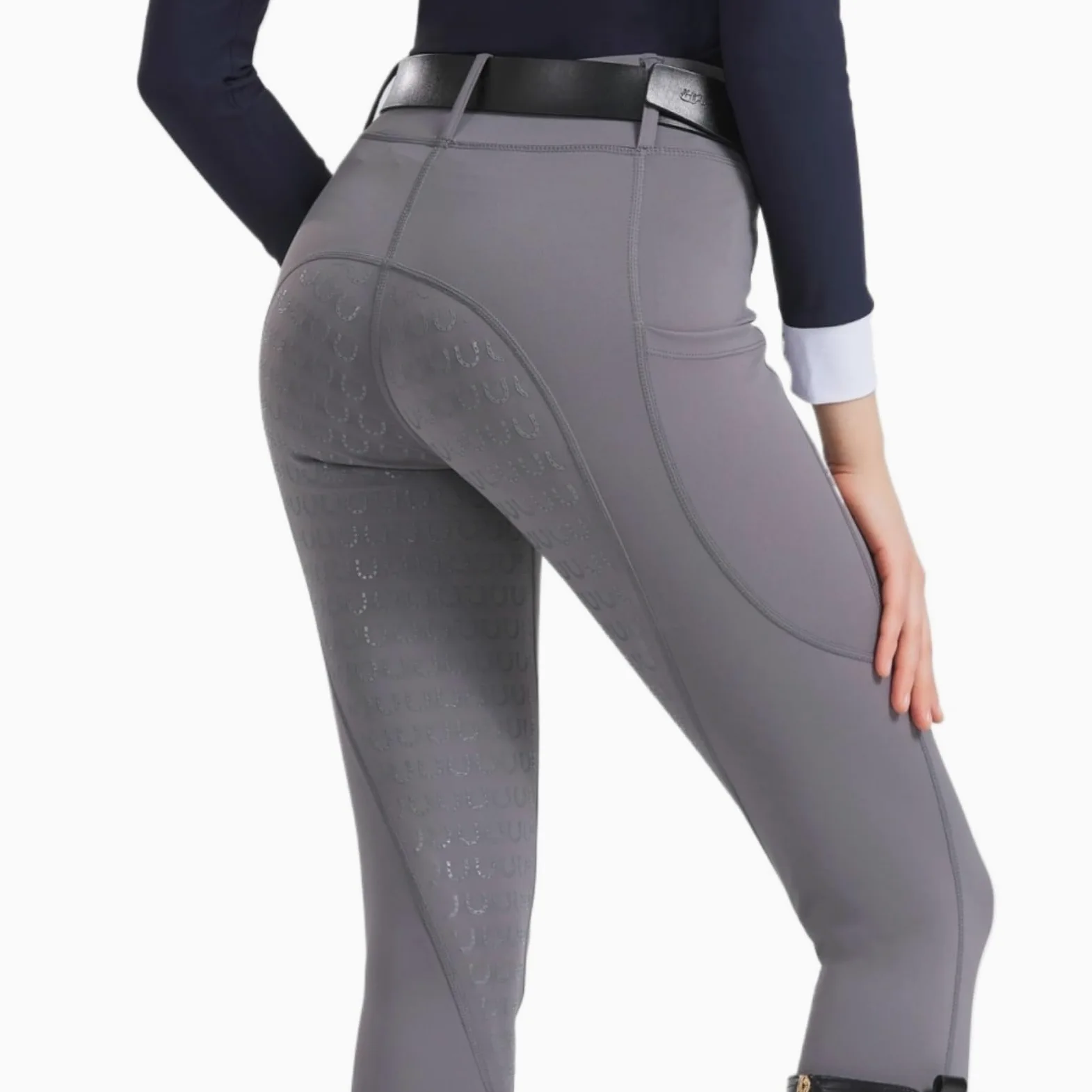 Pantalones De Equitación Pantalones de equitación Primavera y Verano for Mujer, Punto, Alta Elasticidad, Ajustados, Silicona, Transpirables Mallas De Equitación