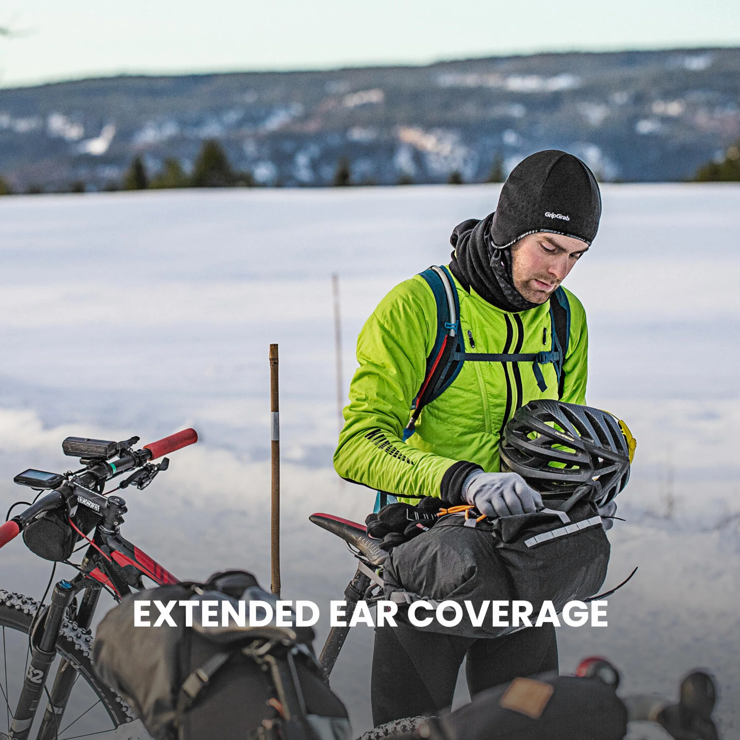 GripGrab Sotocasco de Ciclismo de Invierno Cortavientos Gorro Aviator Skull Cap Forro Polar Calentador Cabeza