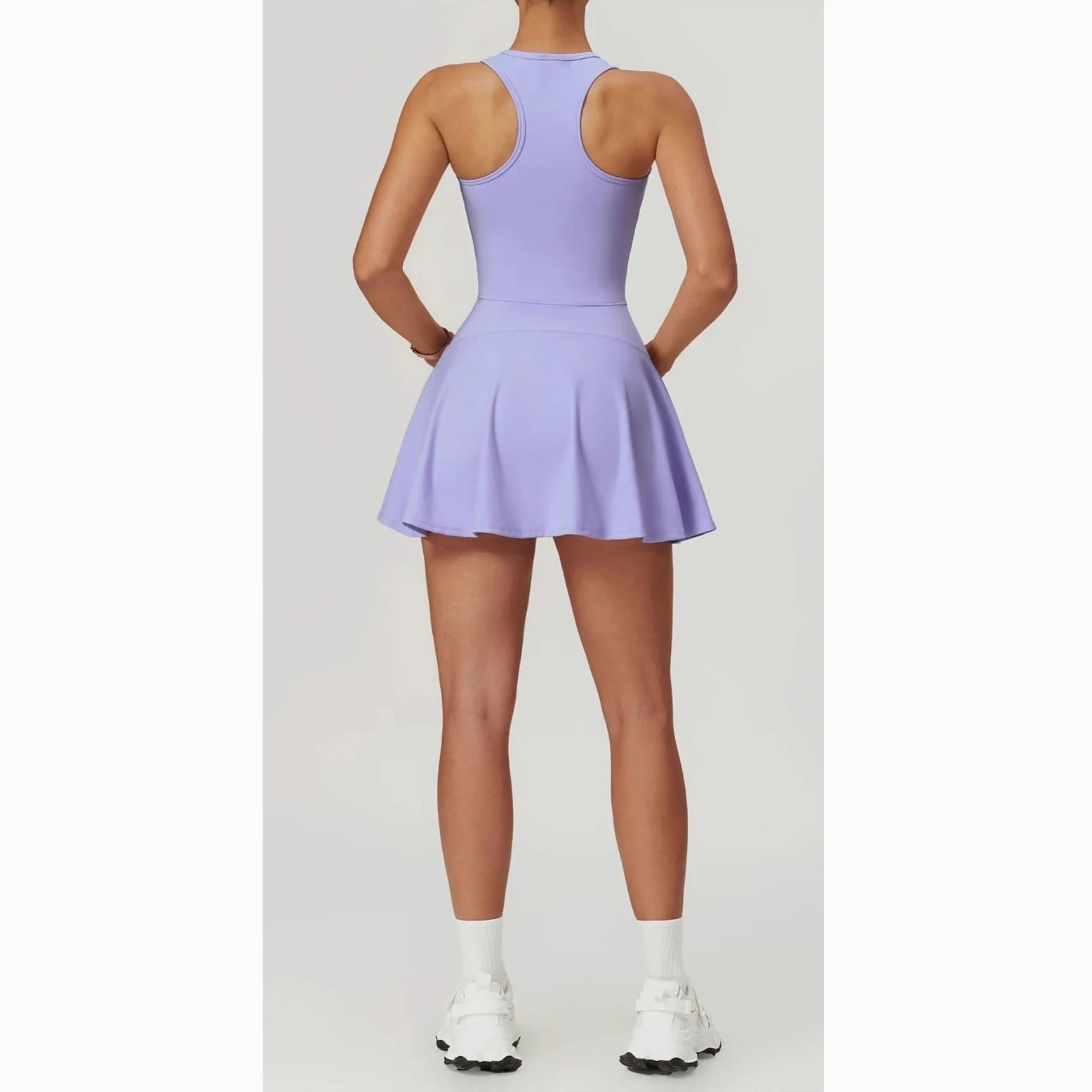 Mono de Yoga Mujer Body de Yoga sin mangas con cremallera for mujer, conjunto falda, ropa gimnasio, chándal entrenamiento realce, baile y Fitness