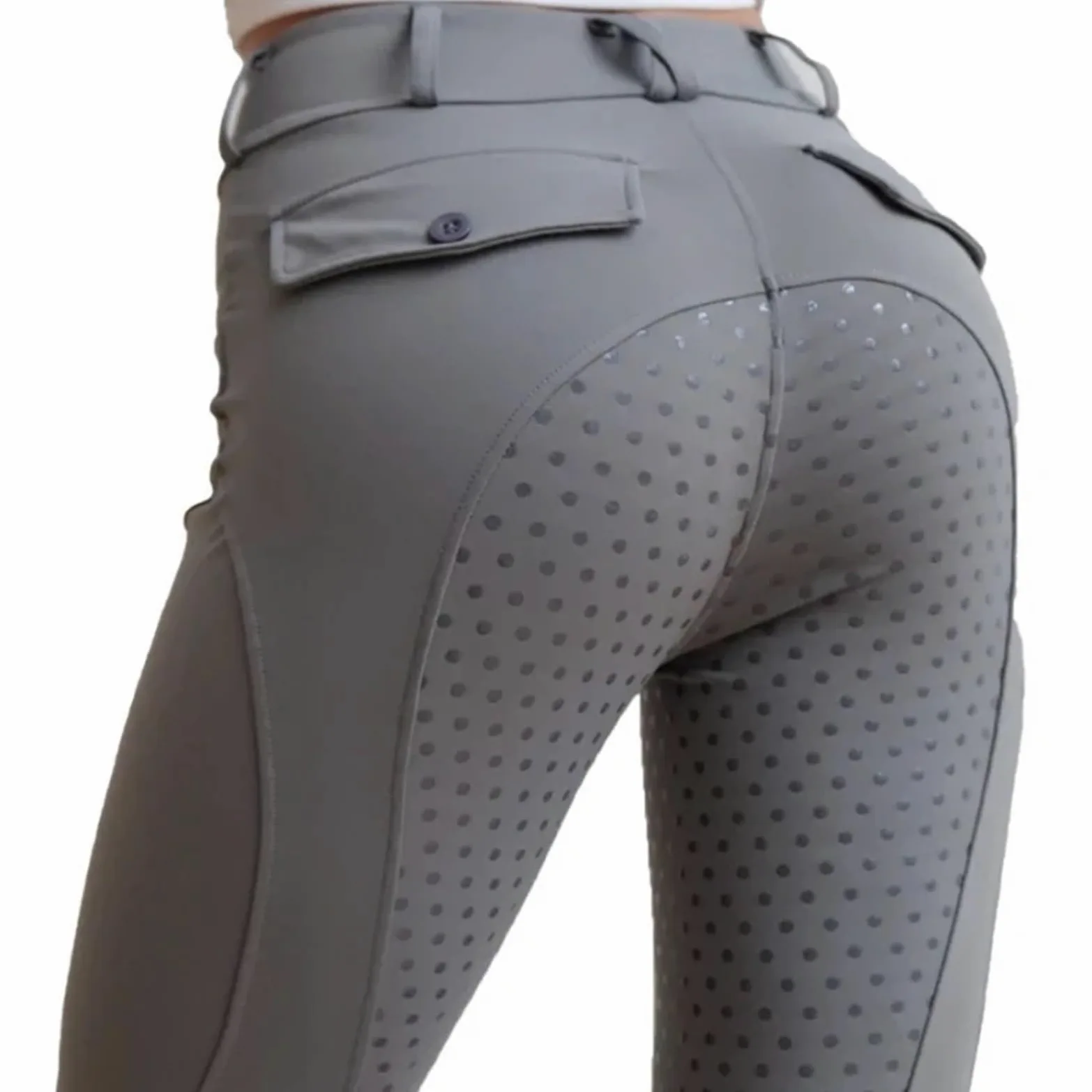 Pantalones de Montar Pantalones de equitación Cintura Alta for Mujer, Pantalones ecuestres Antideslizantes Silicona con Control Barriga, Ropa Ajustada Verano