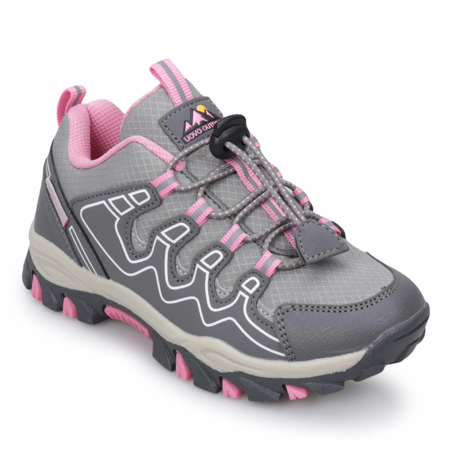 UOVO Zapatos de invierno para niños Botas de nieve para niños Zapatos con forro cálido Zapatillas de caña media Talla 28-39
