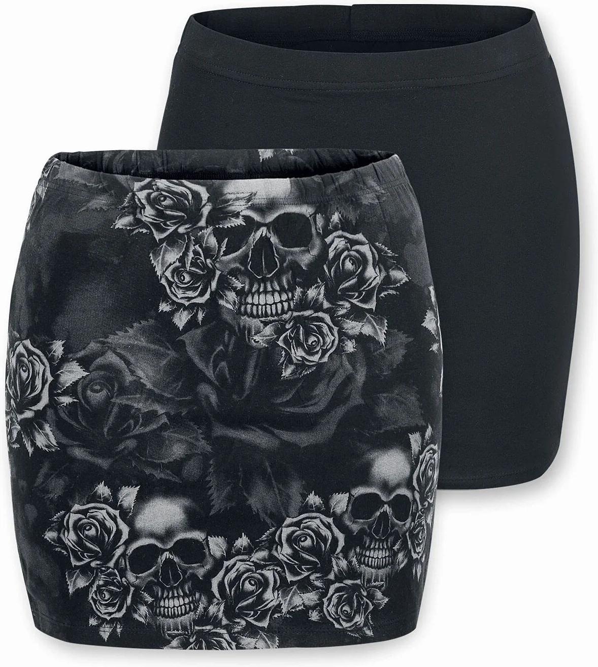 EMP Mujer Falda Negra y Gris Doble Pack