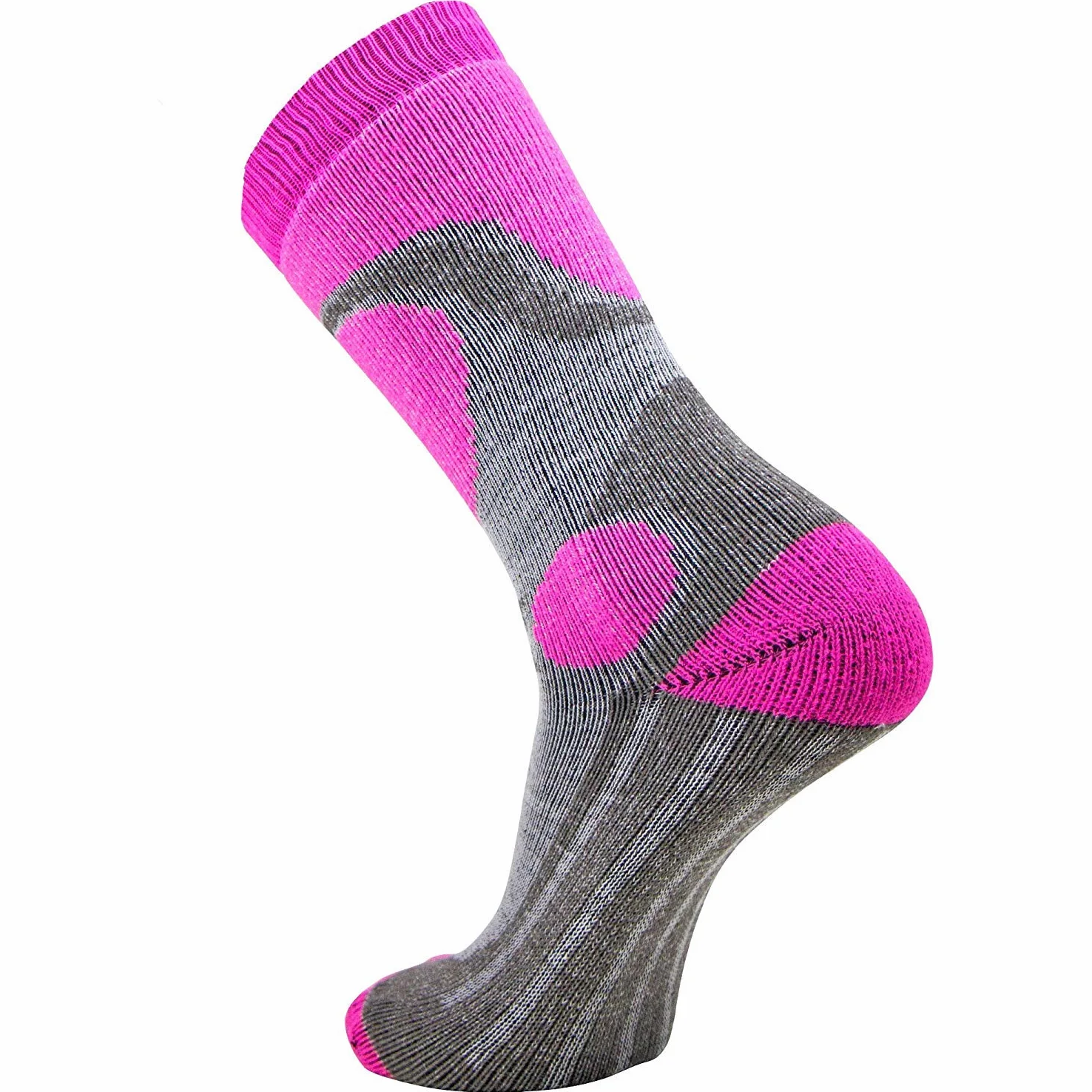 Pure Athlete Elite - Calcetines de esquí para niños y niñas, X-Small-Small, Rosa neón – 3 unidades