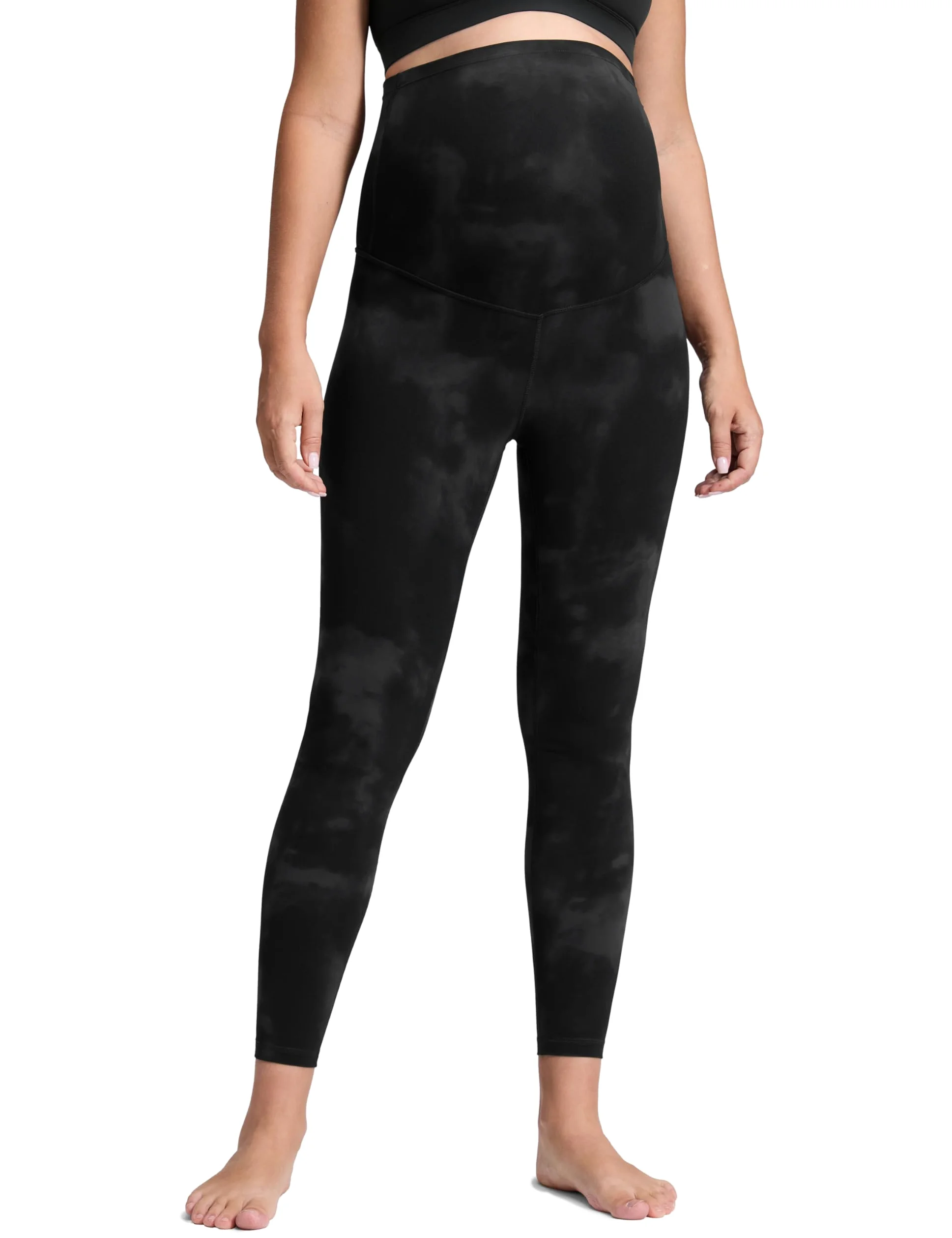 CRZ YOGA Maternidad Leggings 64cm Negro-Tiedye 42 | Butterluxe, Extremadamente Suave, Compresión Suave, Yoga, Talle Alto, Barriga Forma U, Embarazo y Posparto
