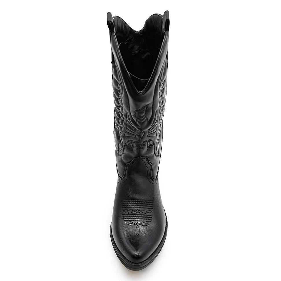 Botas tejanas de mujer, estilo vaquero western con punta, camperas étnicas DT-16 Size: